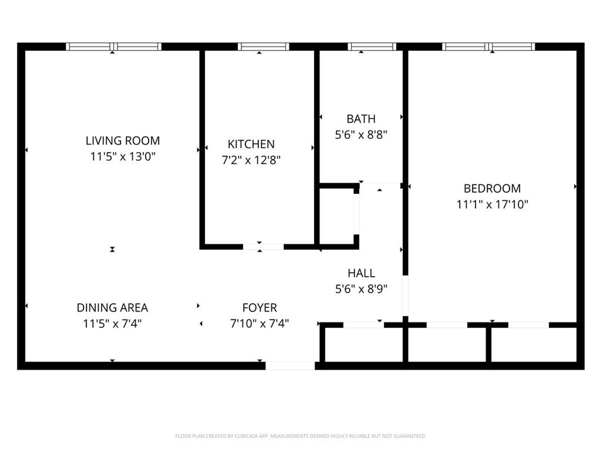 485 Webster B5 floor Plan cubi with dimensions