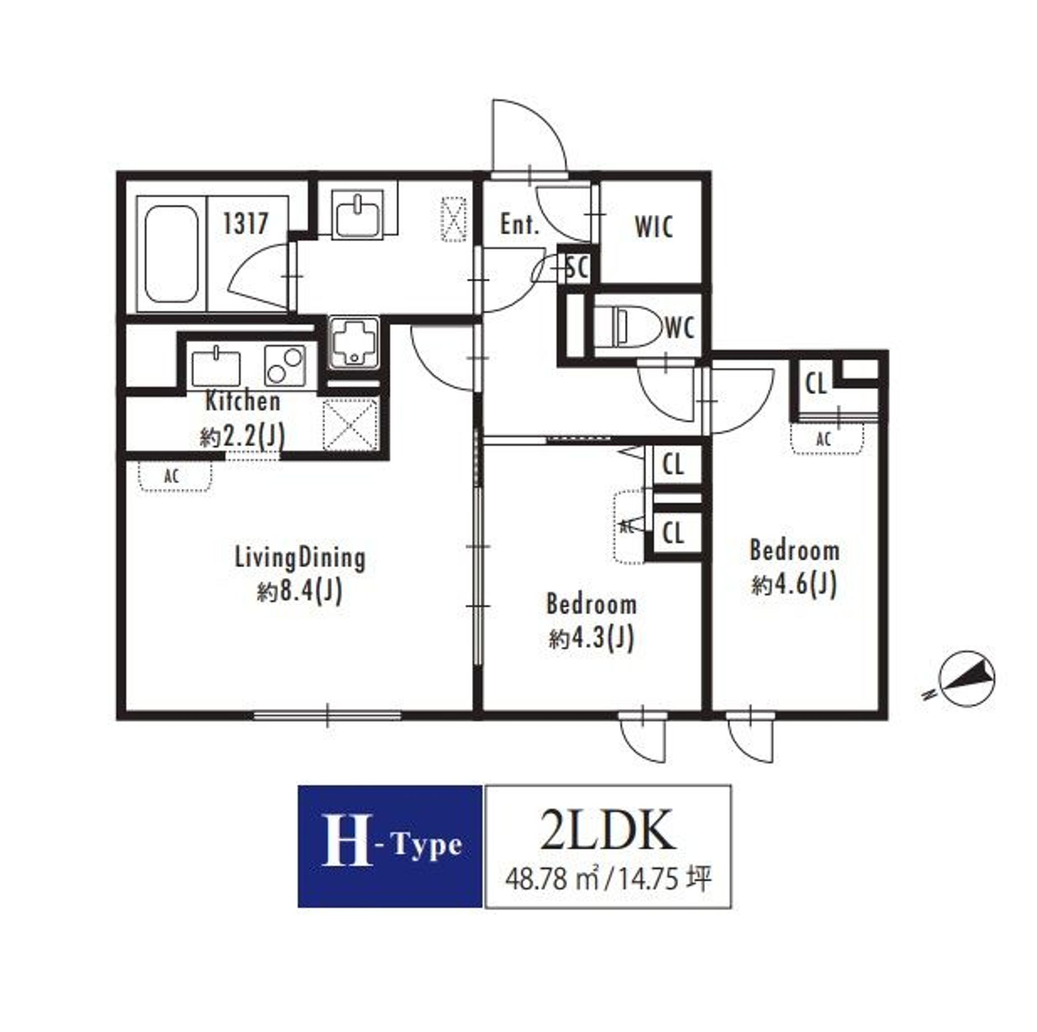 グランパセオ西新宿　2LDK 48.78㎡
