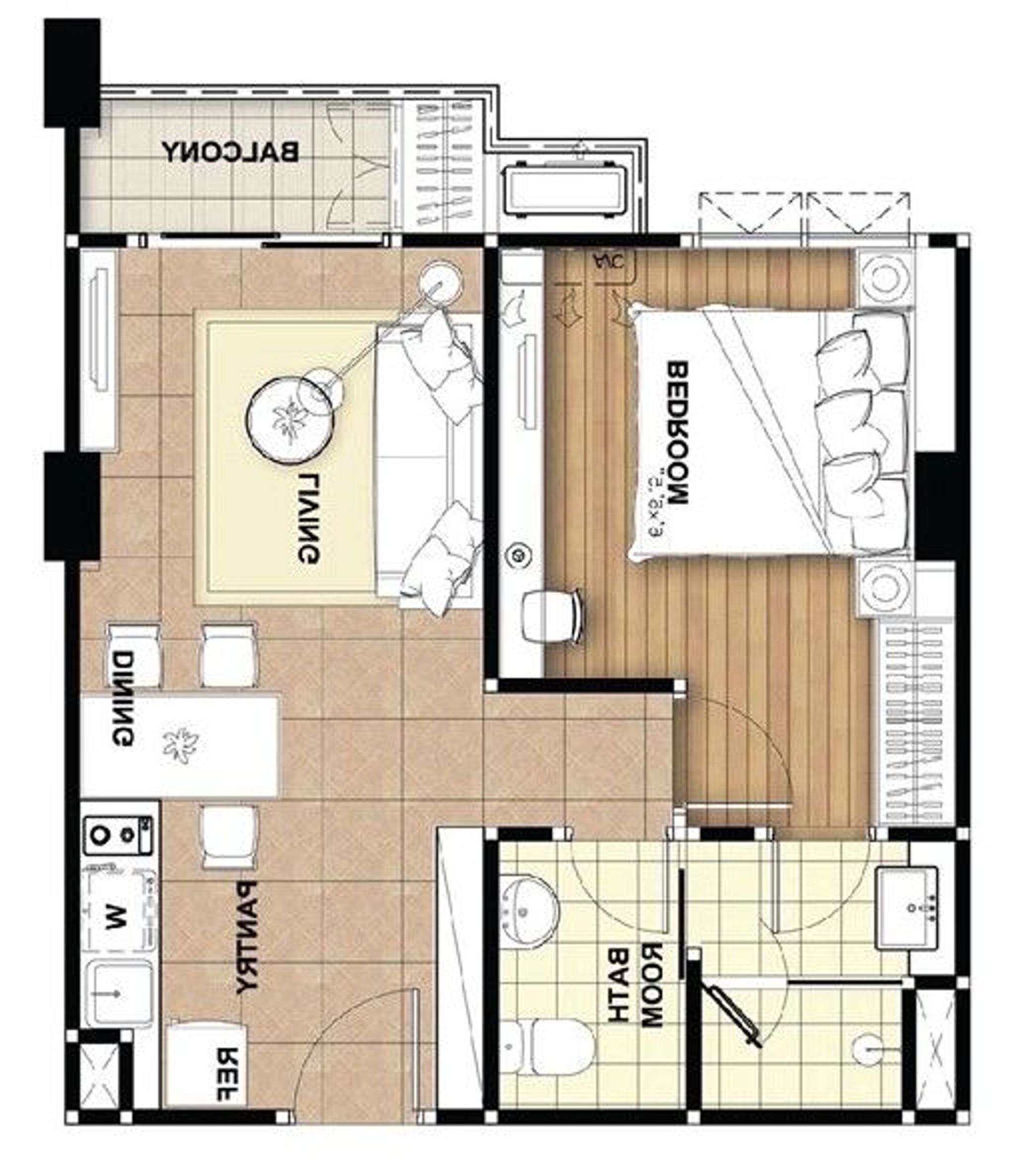 1Bedroom 50sqm