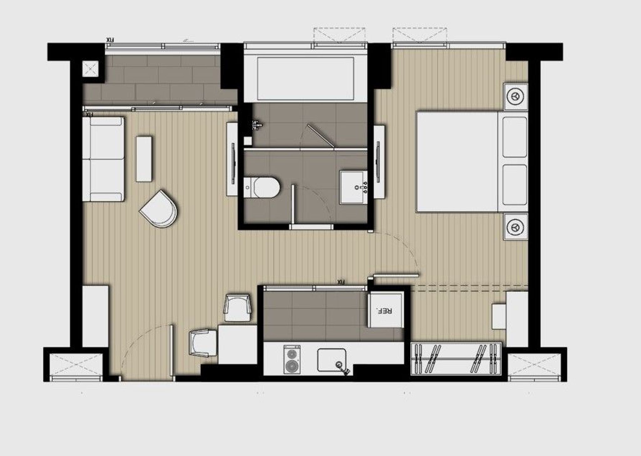 1Bedroom 45sqm