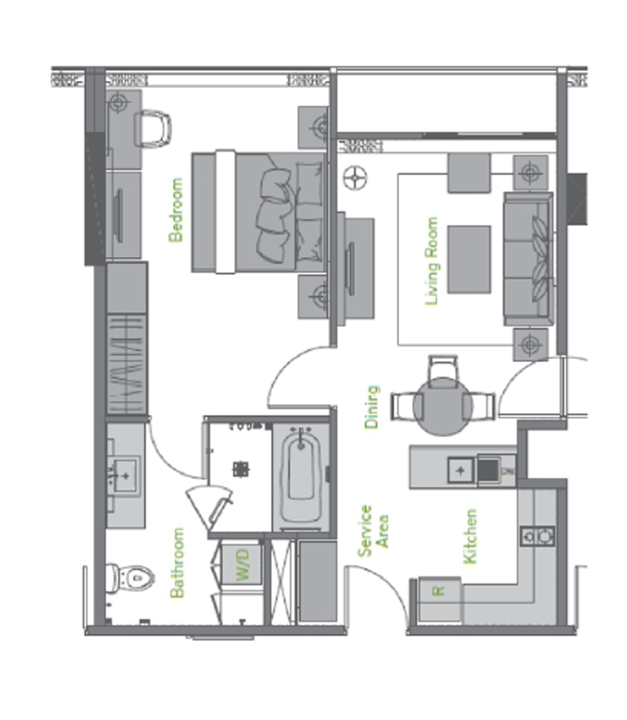 1Bedroom 53sqm