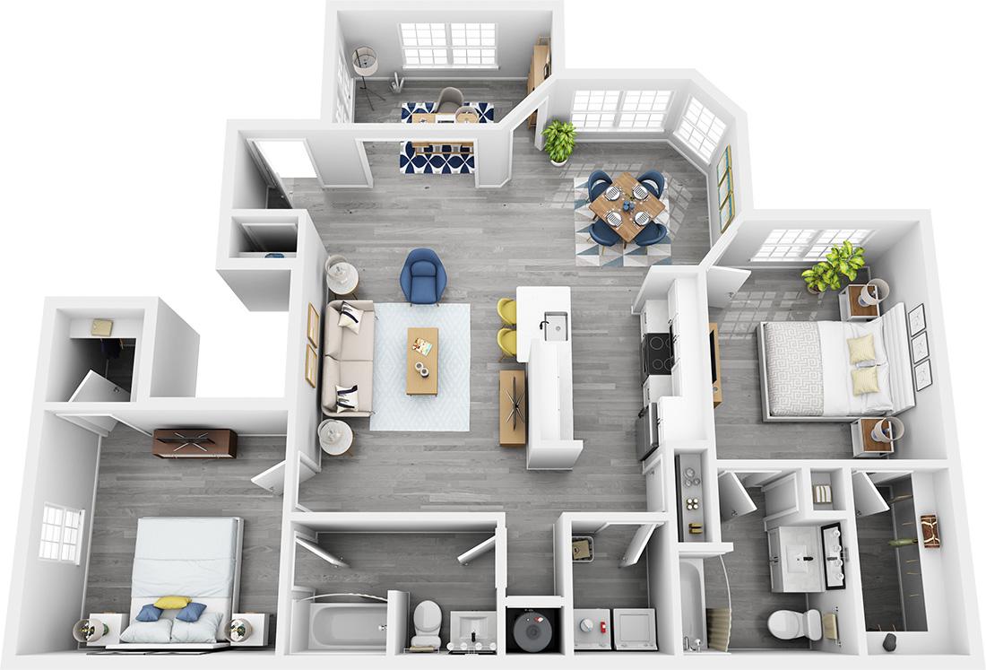 2 Bed, 2 Bath (New Bedford - Legacy)