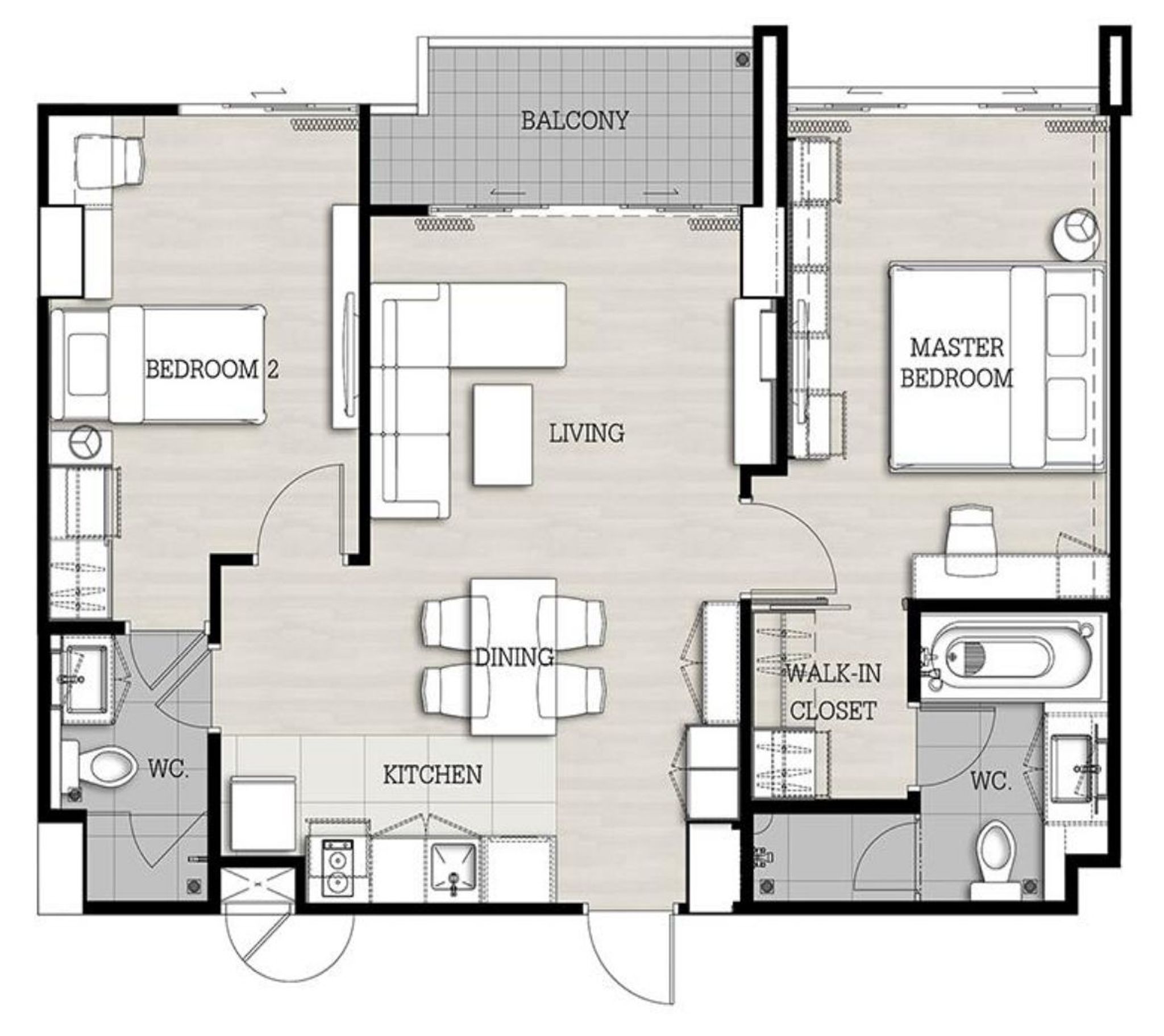 2Bedroom 70.70sqm