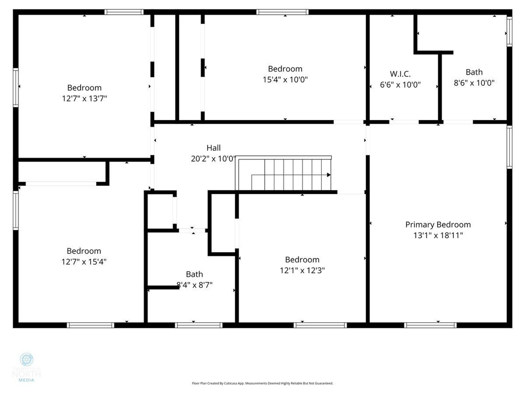 Second level floor plan