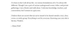 Djinn Wolf Statement