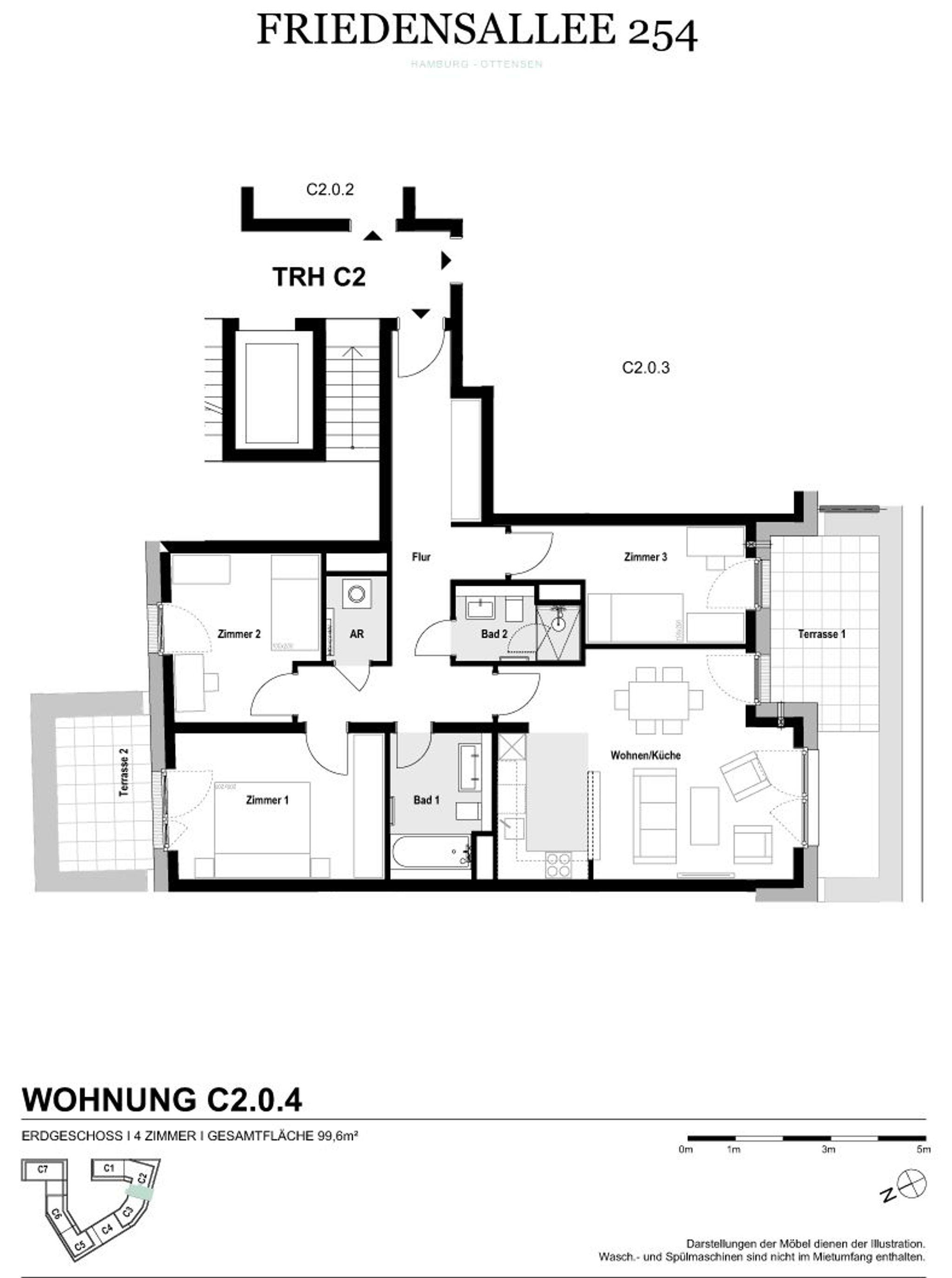 Grundriss C2.0.4 - WE 020