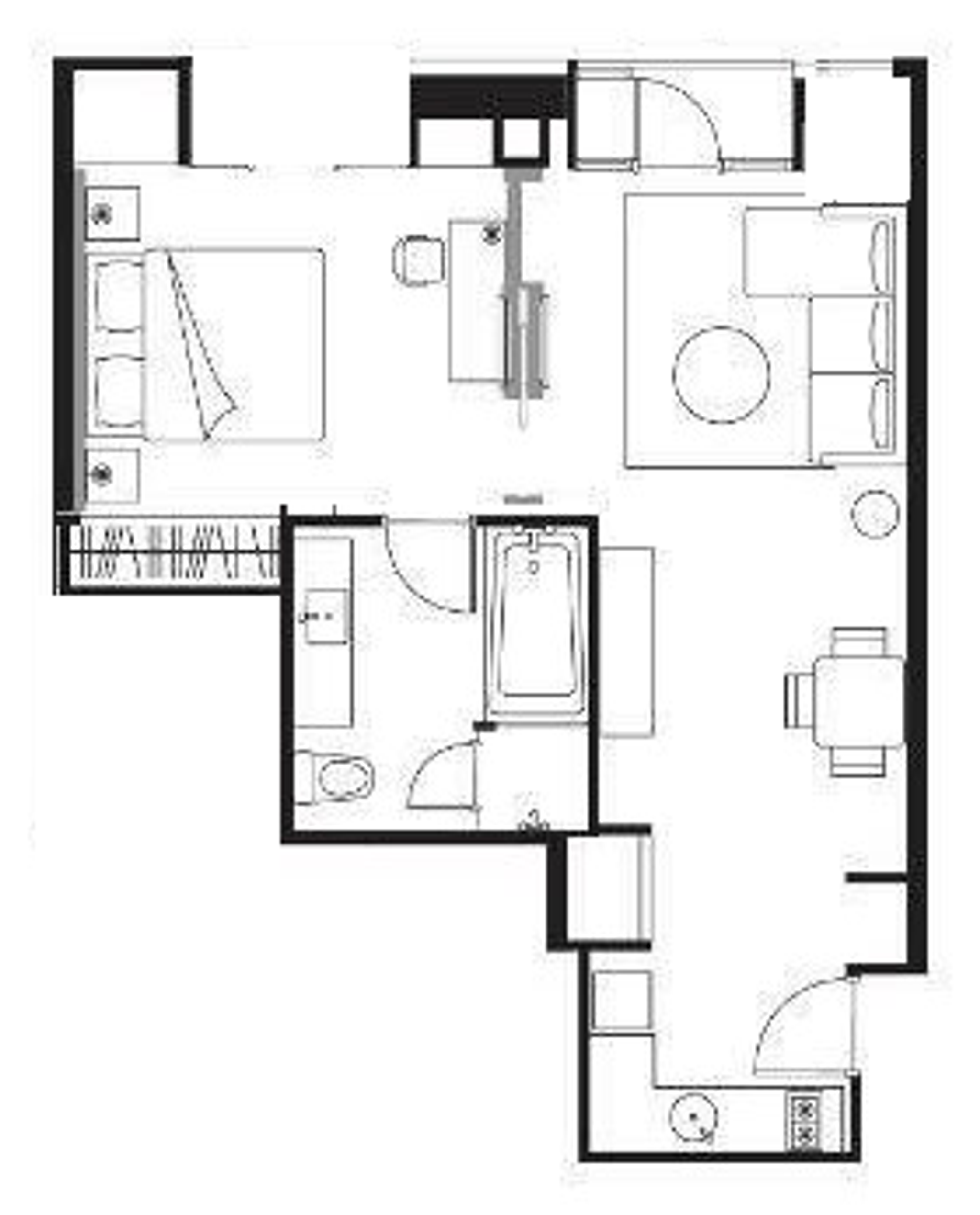 1Bedroom 53sqm