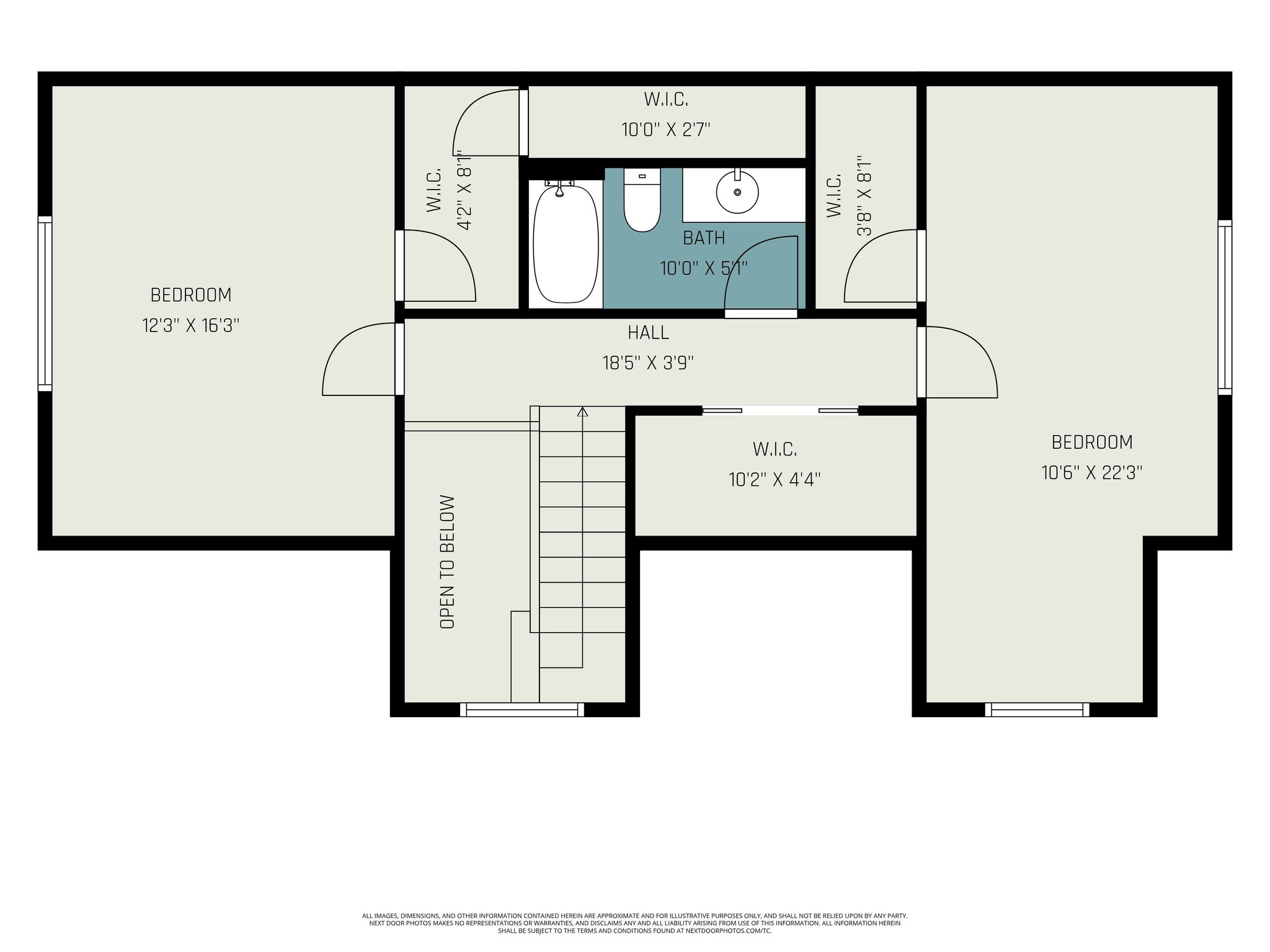 Second level floor plan