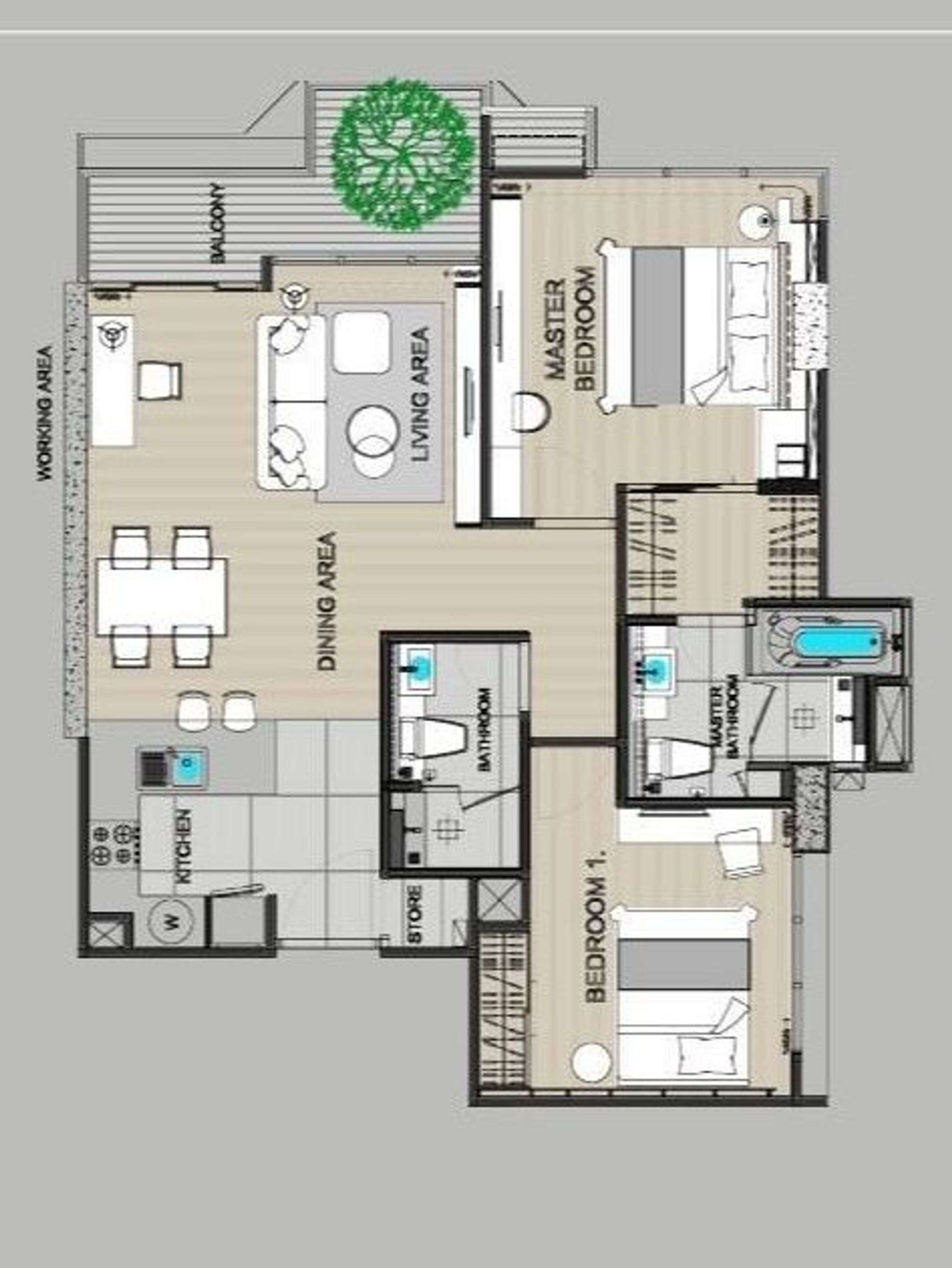 2Bedroom 85sqm