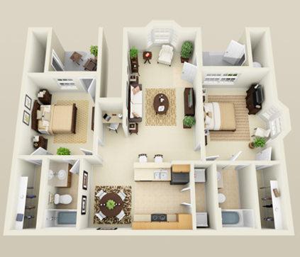 2X2 floorplan