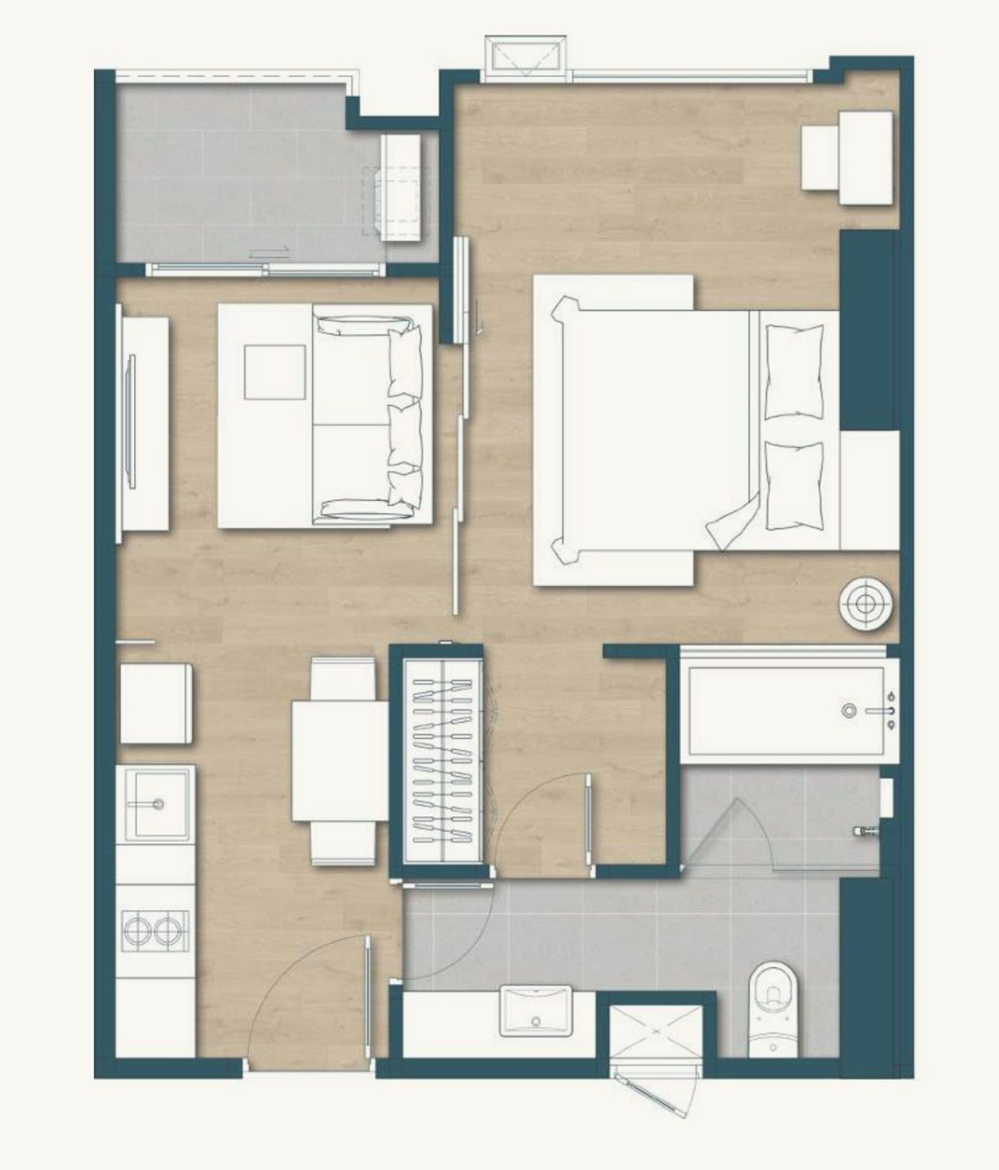 1Bedroom 41sqm