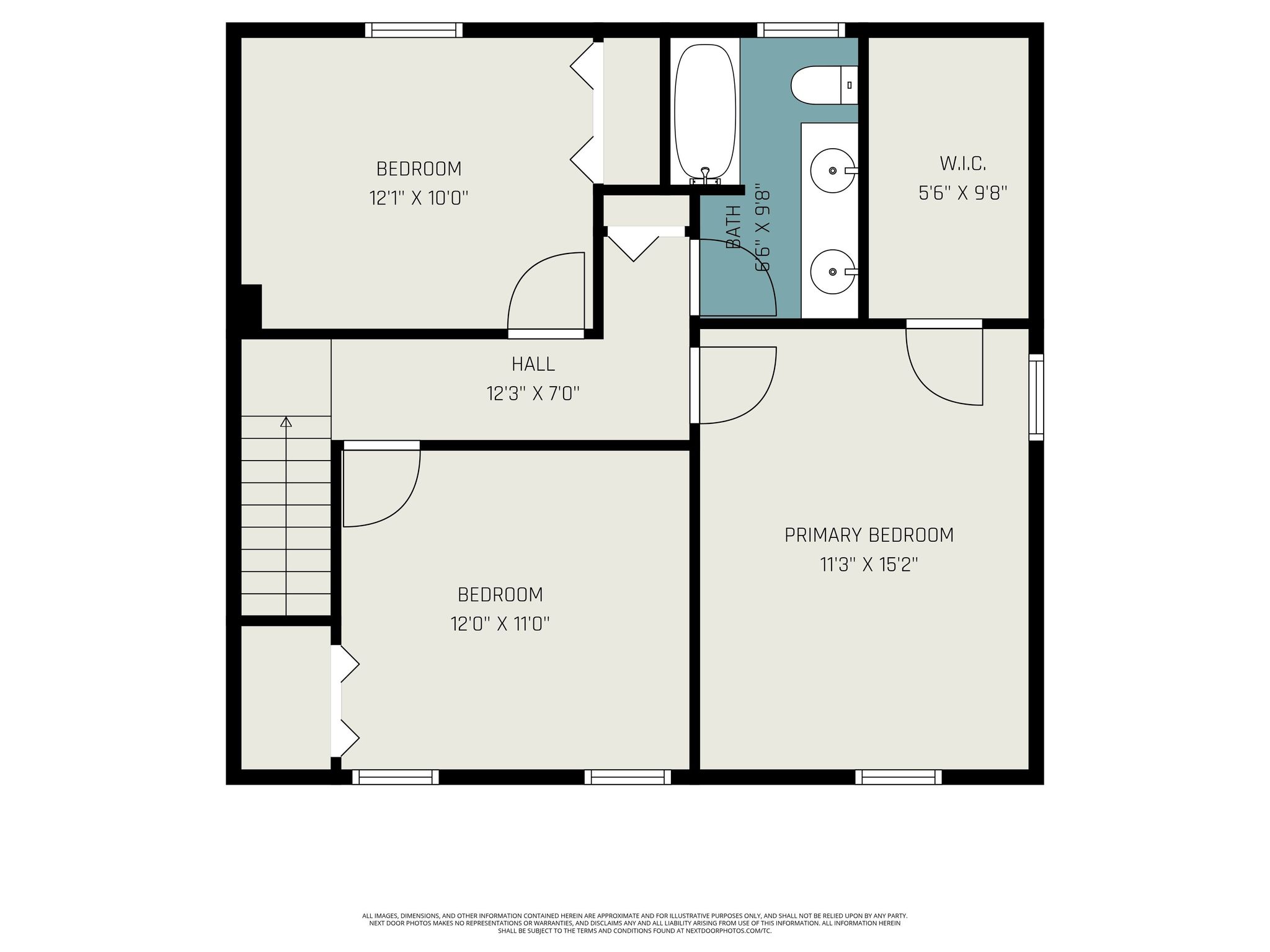 Second level floor plan