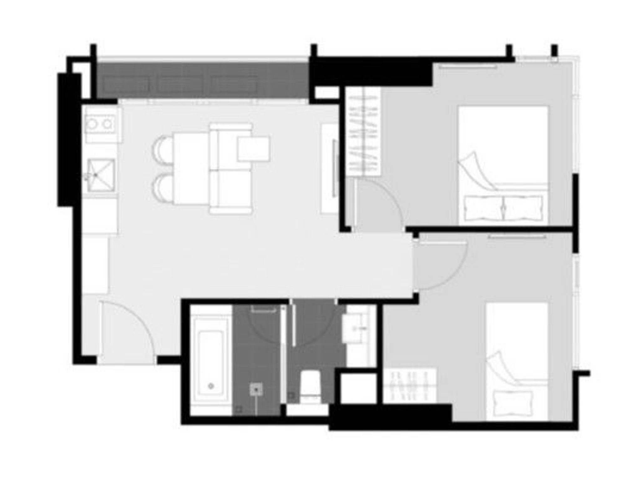 2Bedroom 45sqm