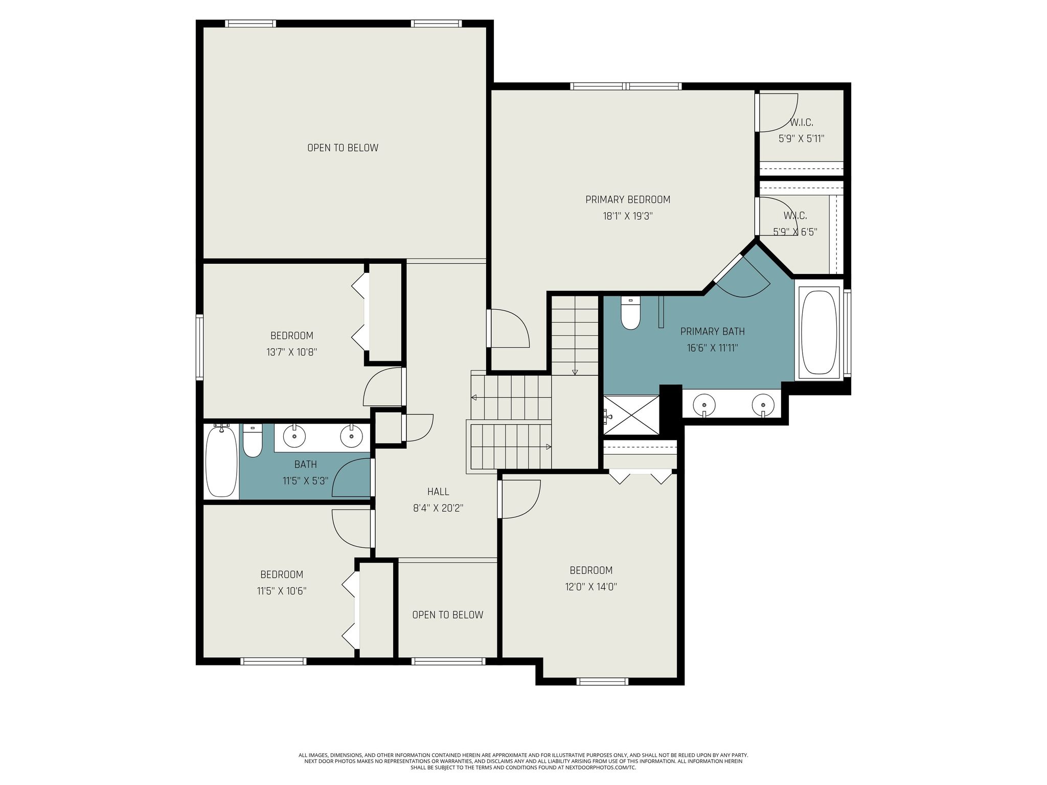 Second level floor plan