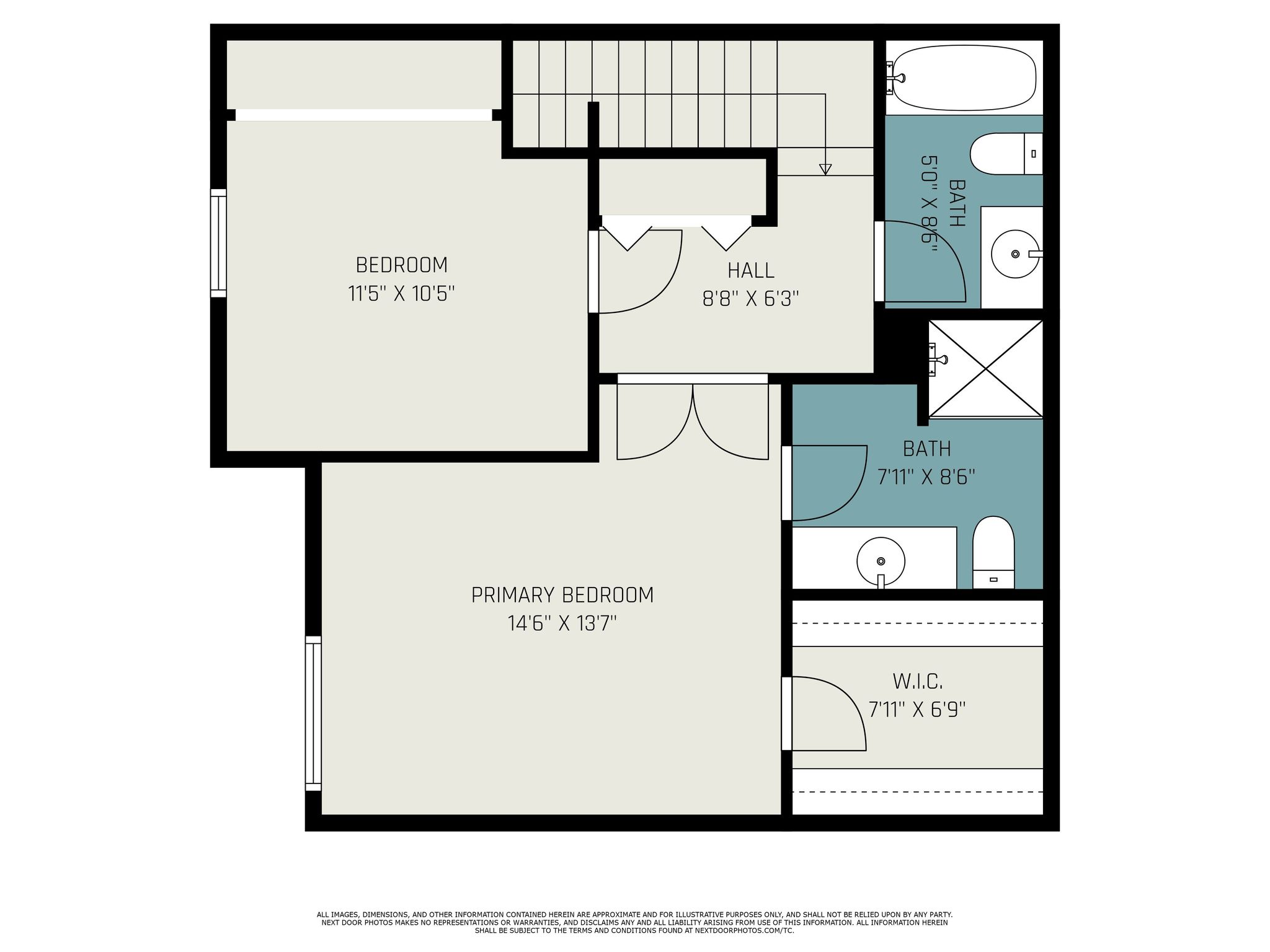 Second level floor plan