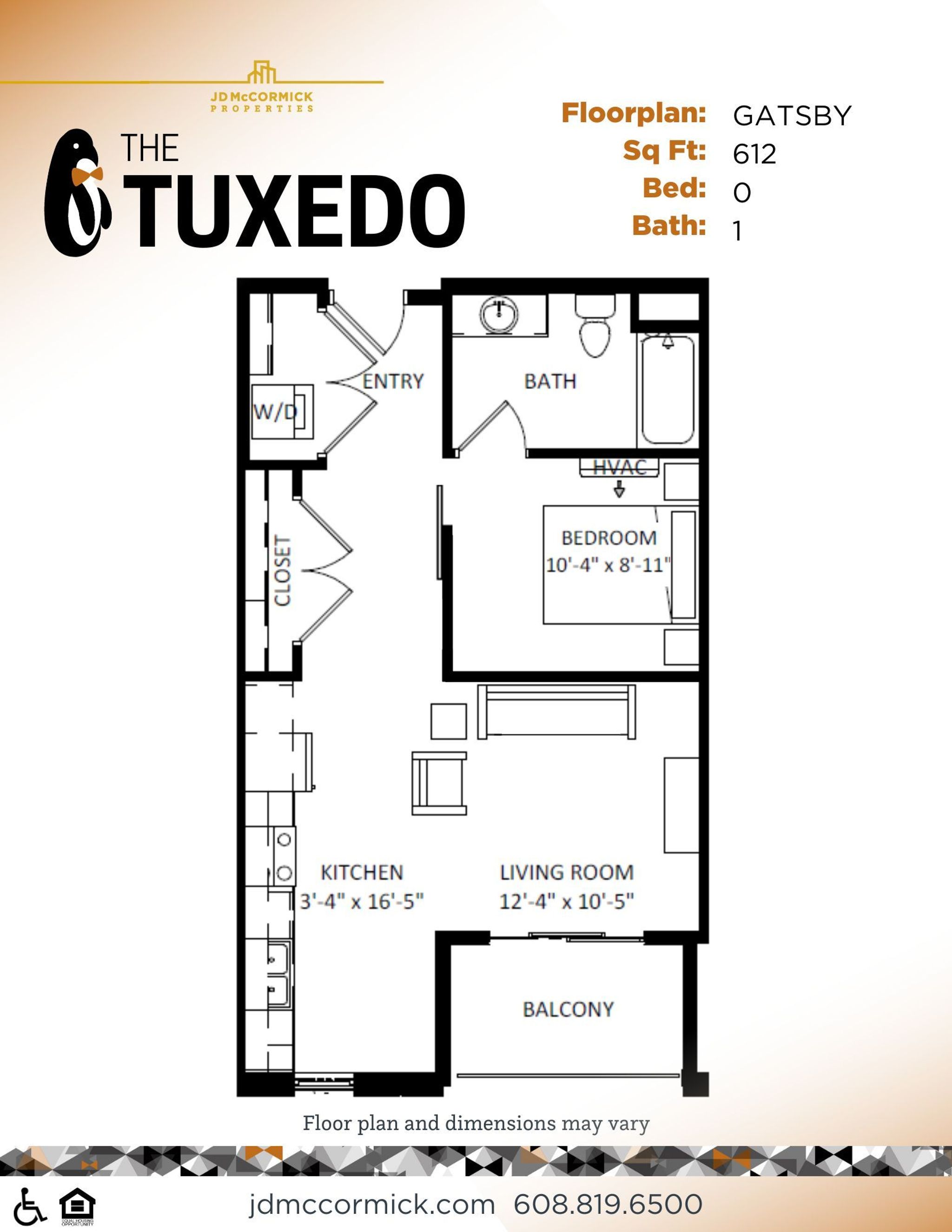 Studio, 1 Bath - GATSBY