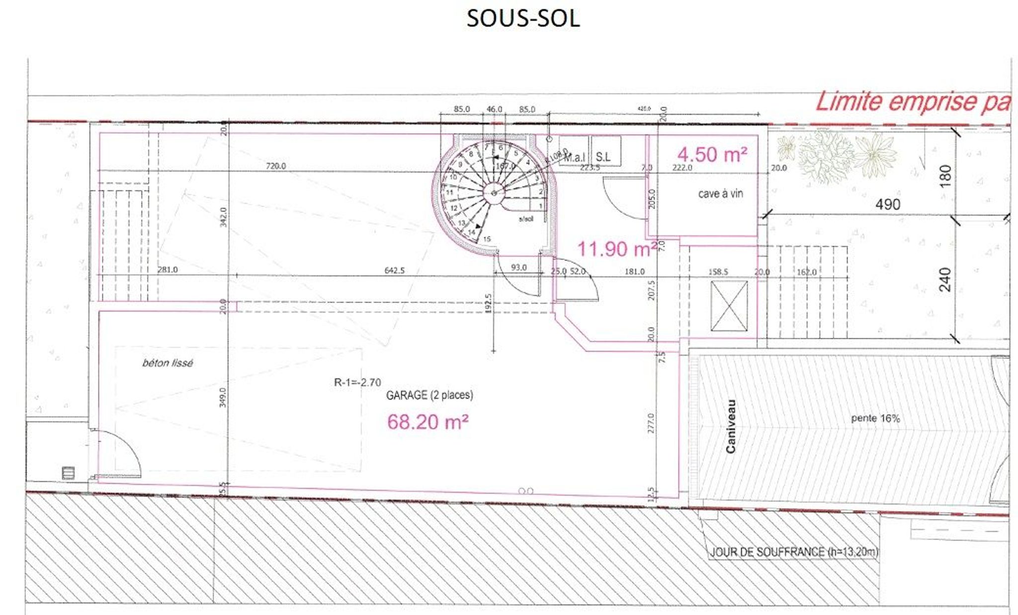 plan sous sol