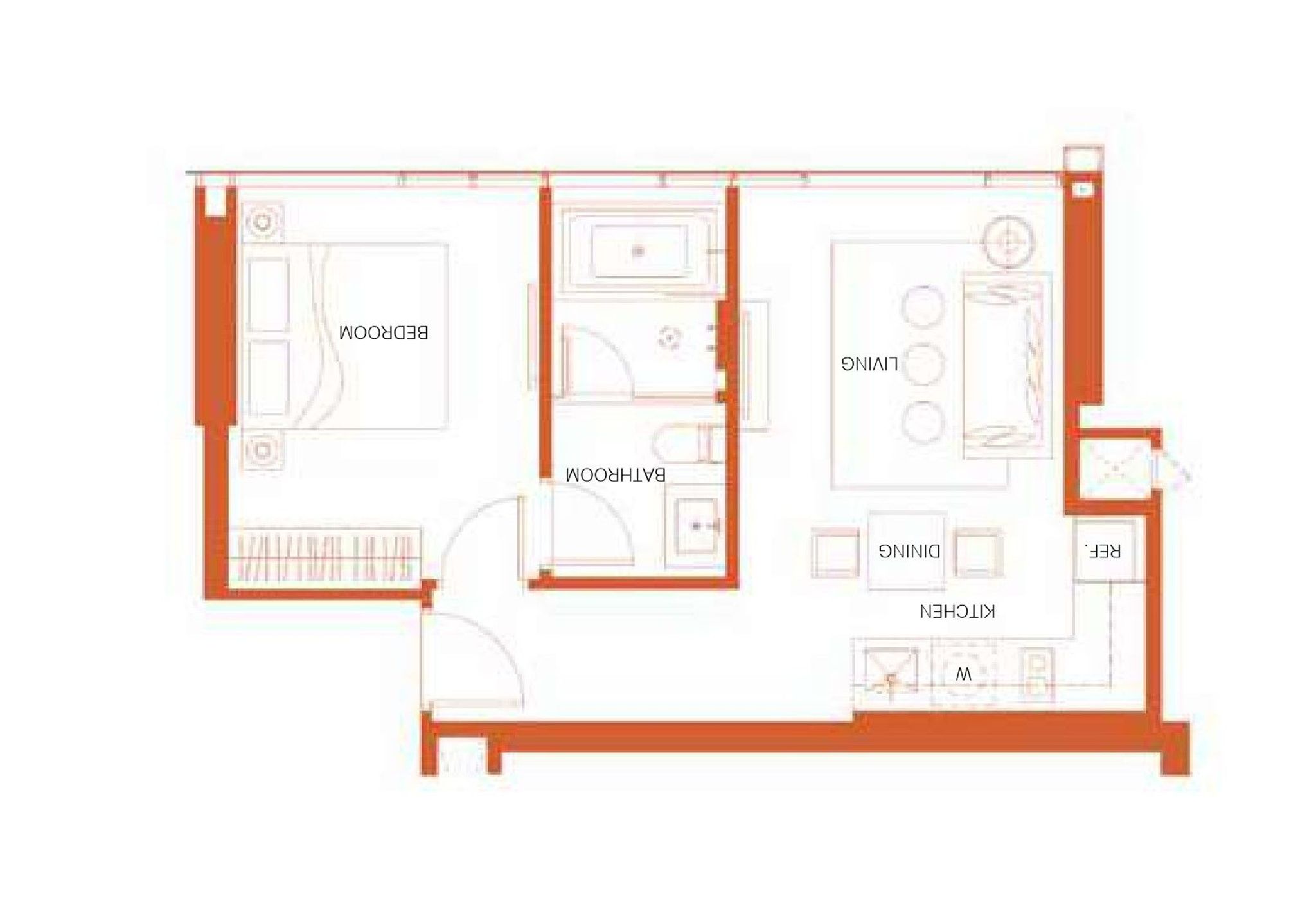 1BR 42sqm