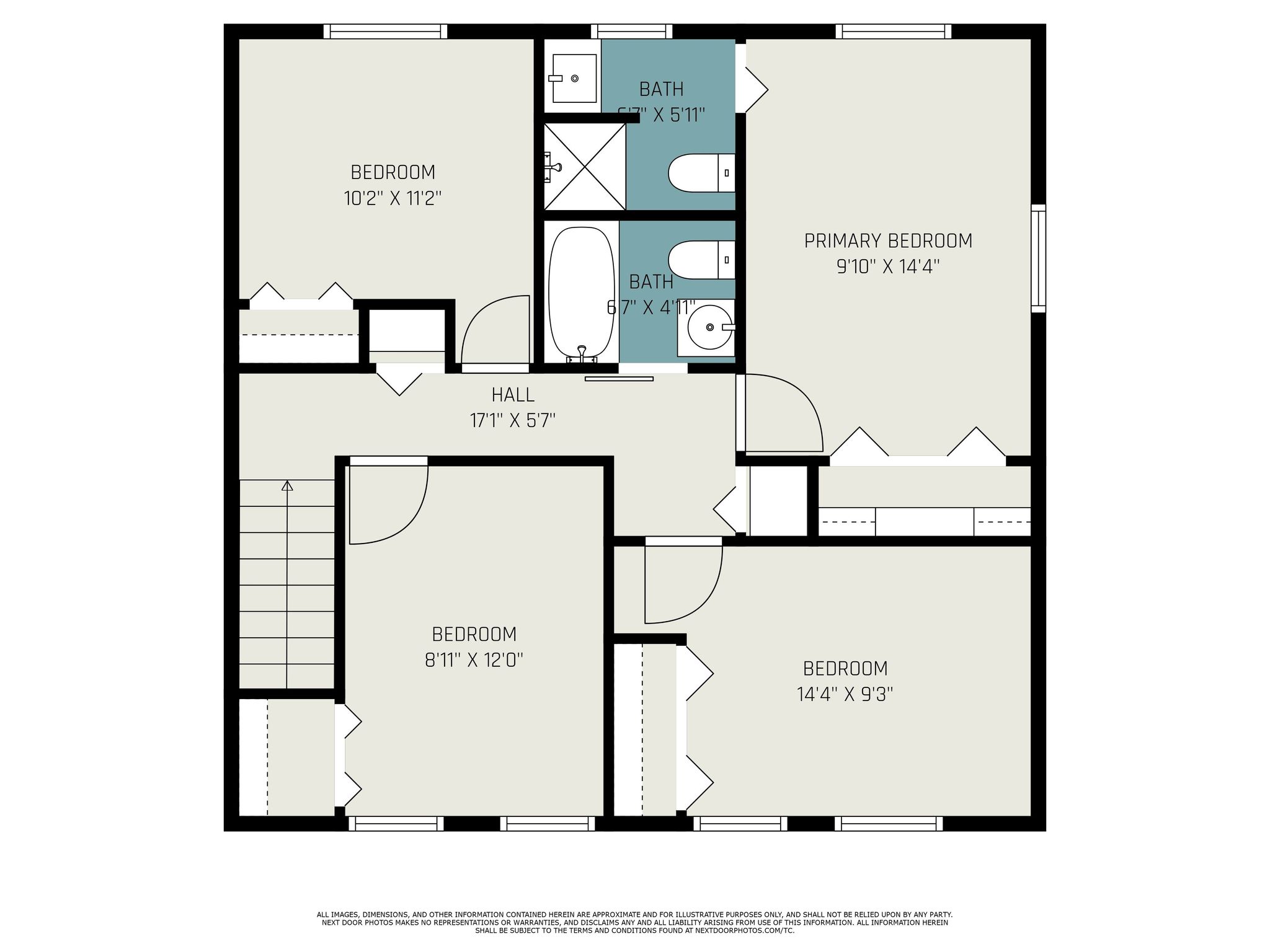 Second level floor plan