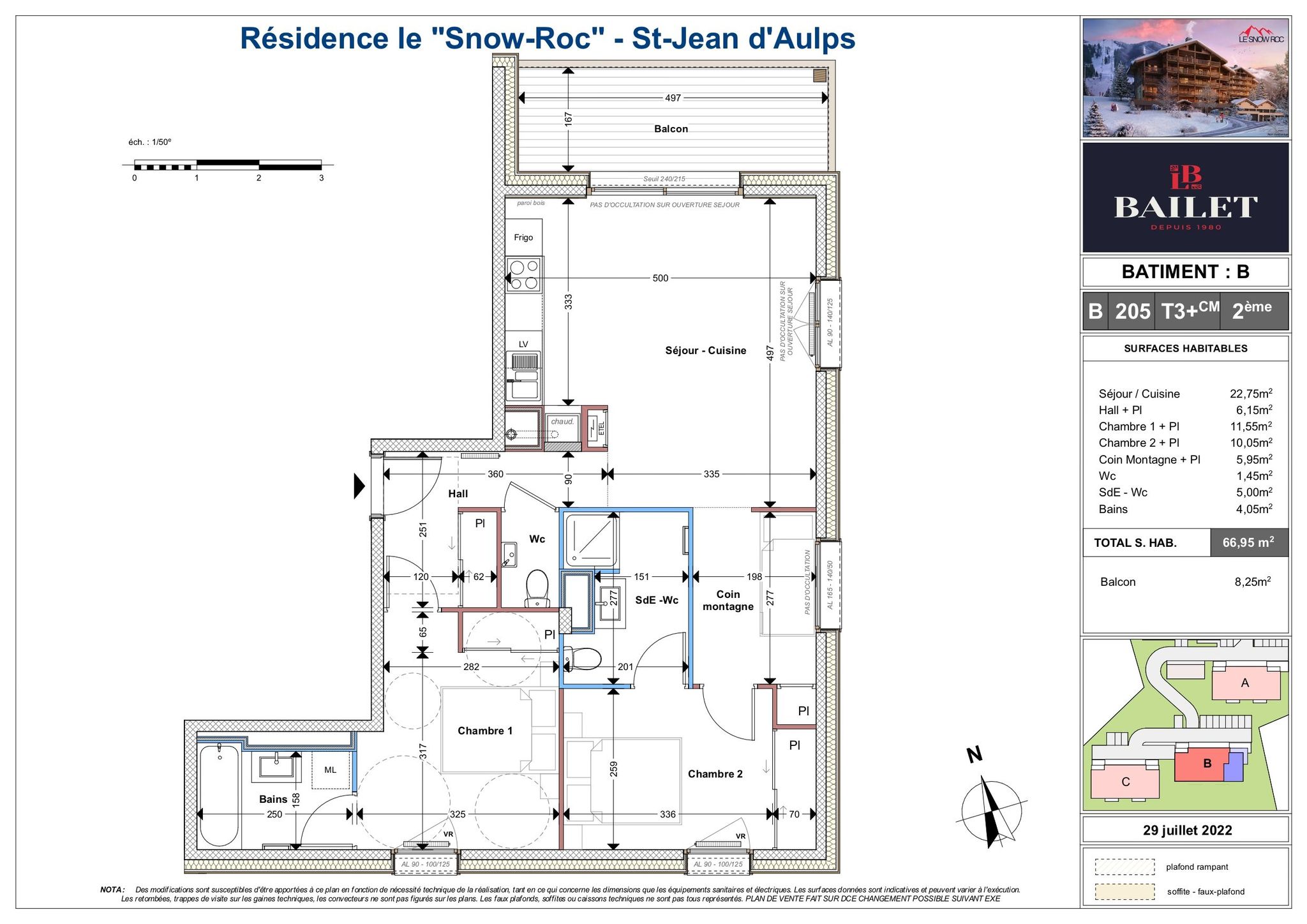 B205 - LE SNOW ROC - SAINT-JEAN-D'AULPS - 3 PIECES + COIN MONTAGNE