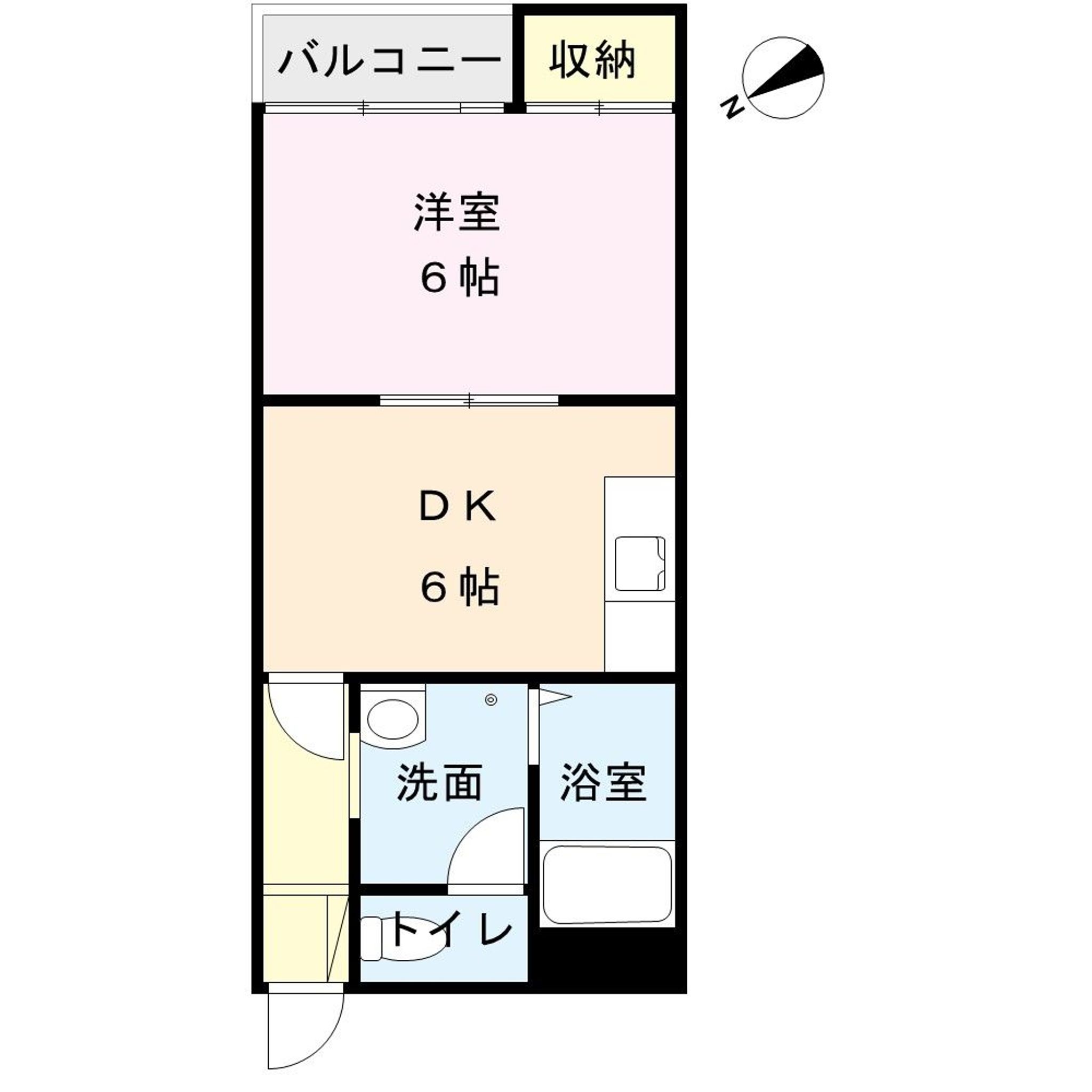 サバーイあけぼの506（4F）1DK
