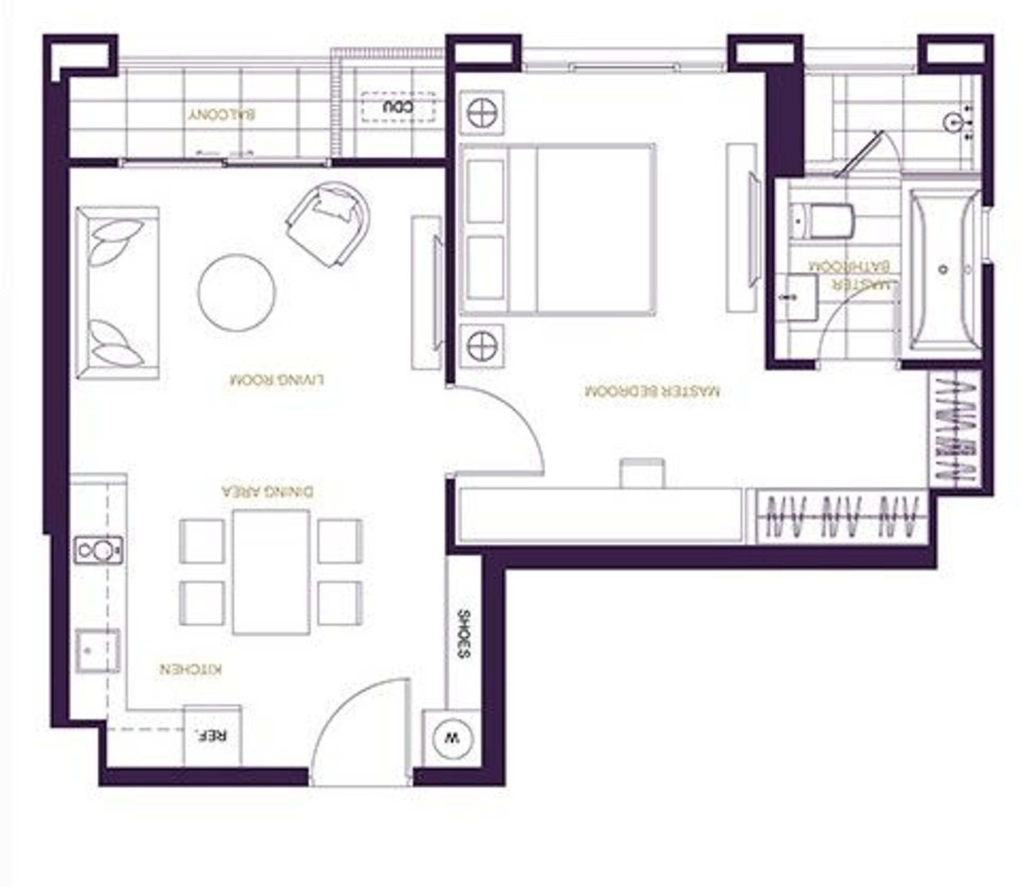 1Bedroom 57sqm