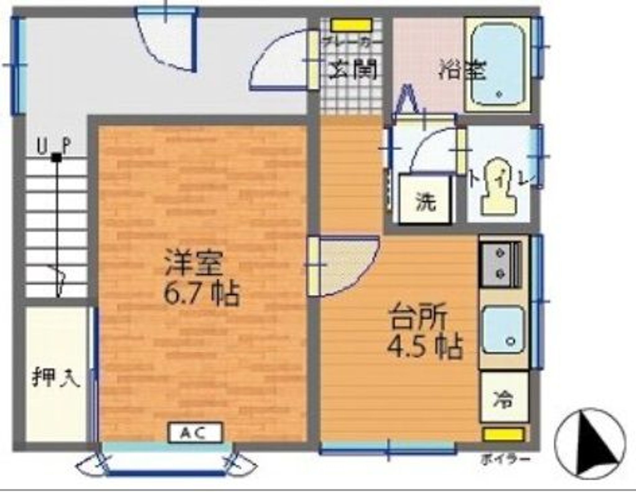 多田アパート201号室　間取り