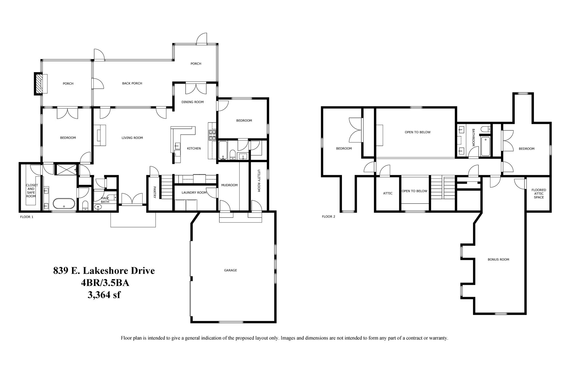 839 E. Lakeshore floor plan