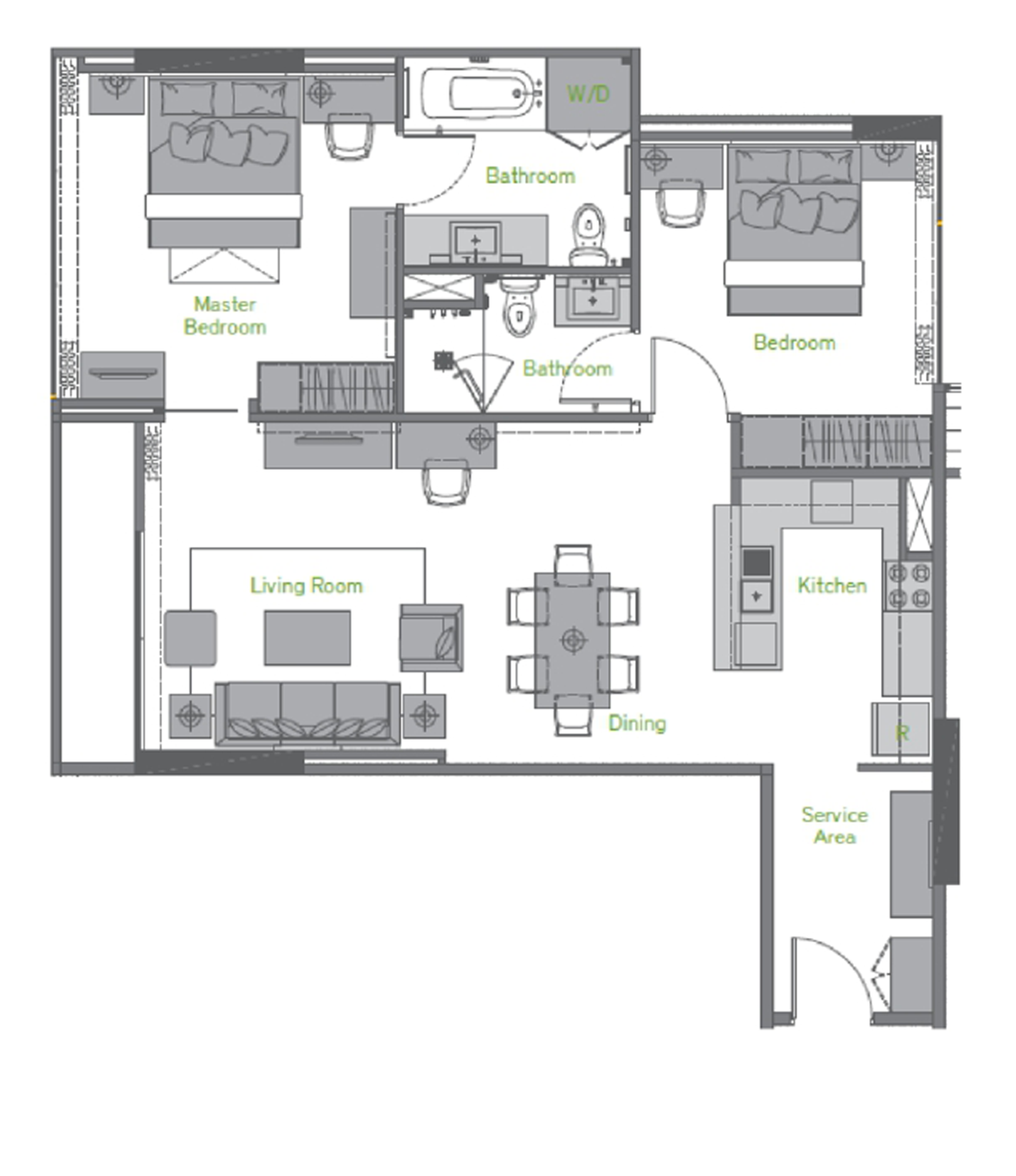 2Bedroom 84sqm