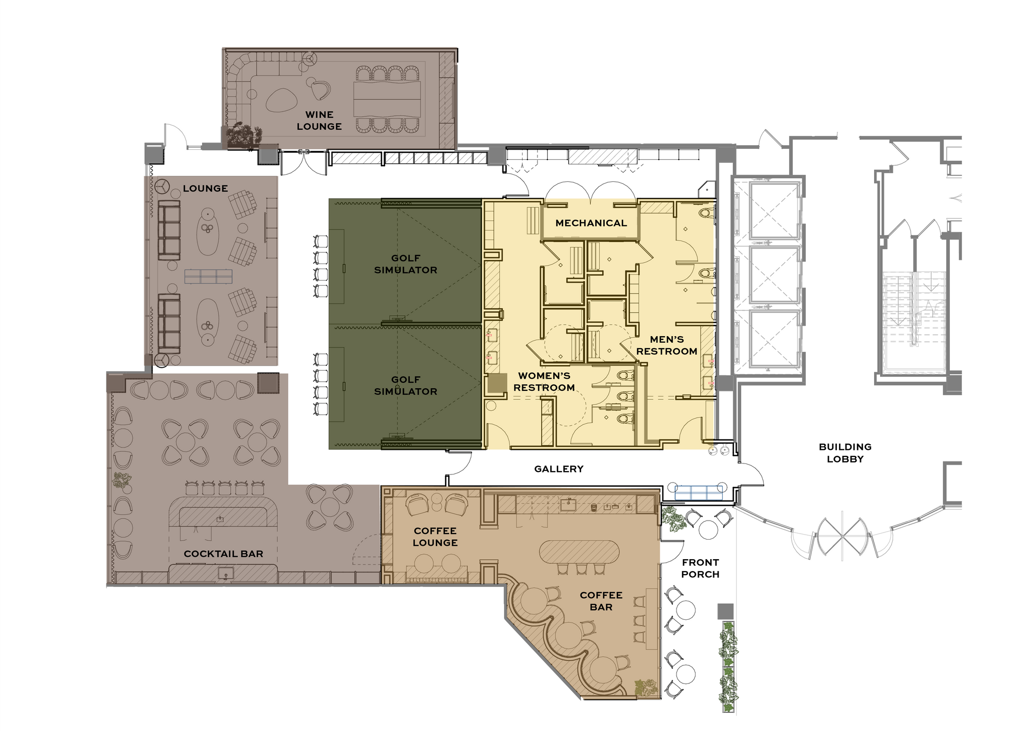 Hartland City Club - Floorplan Recolor