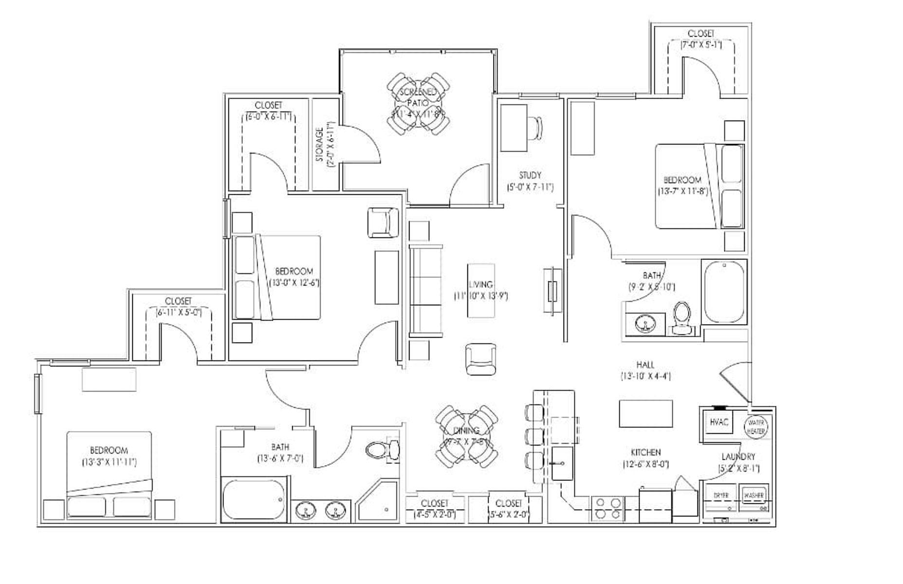 The Malone 1 - 3 Beds 2 Baths