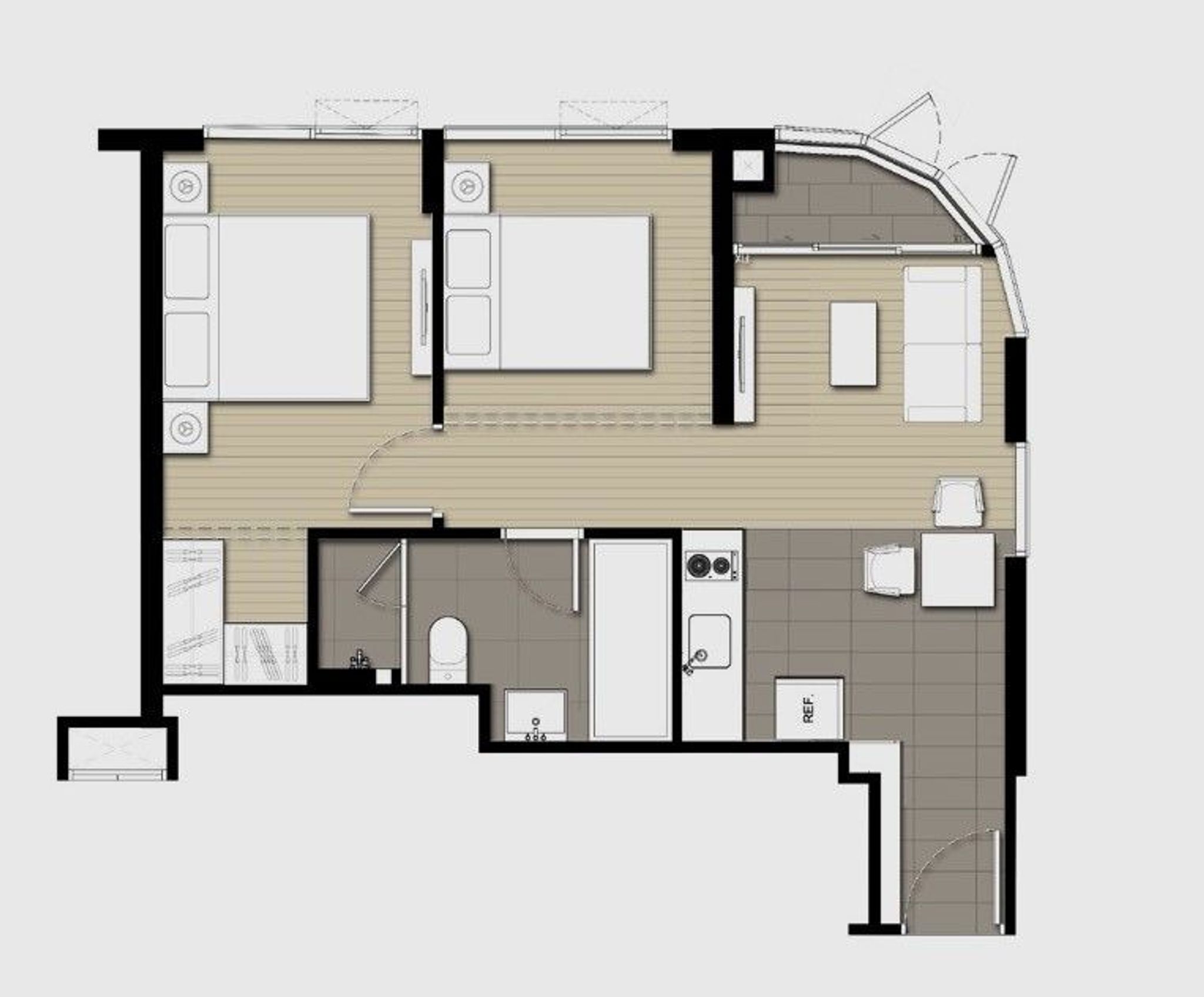 1+1 Bedroom 47sqm