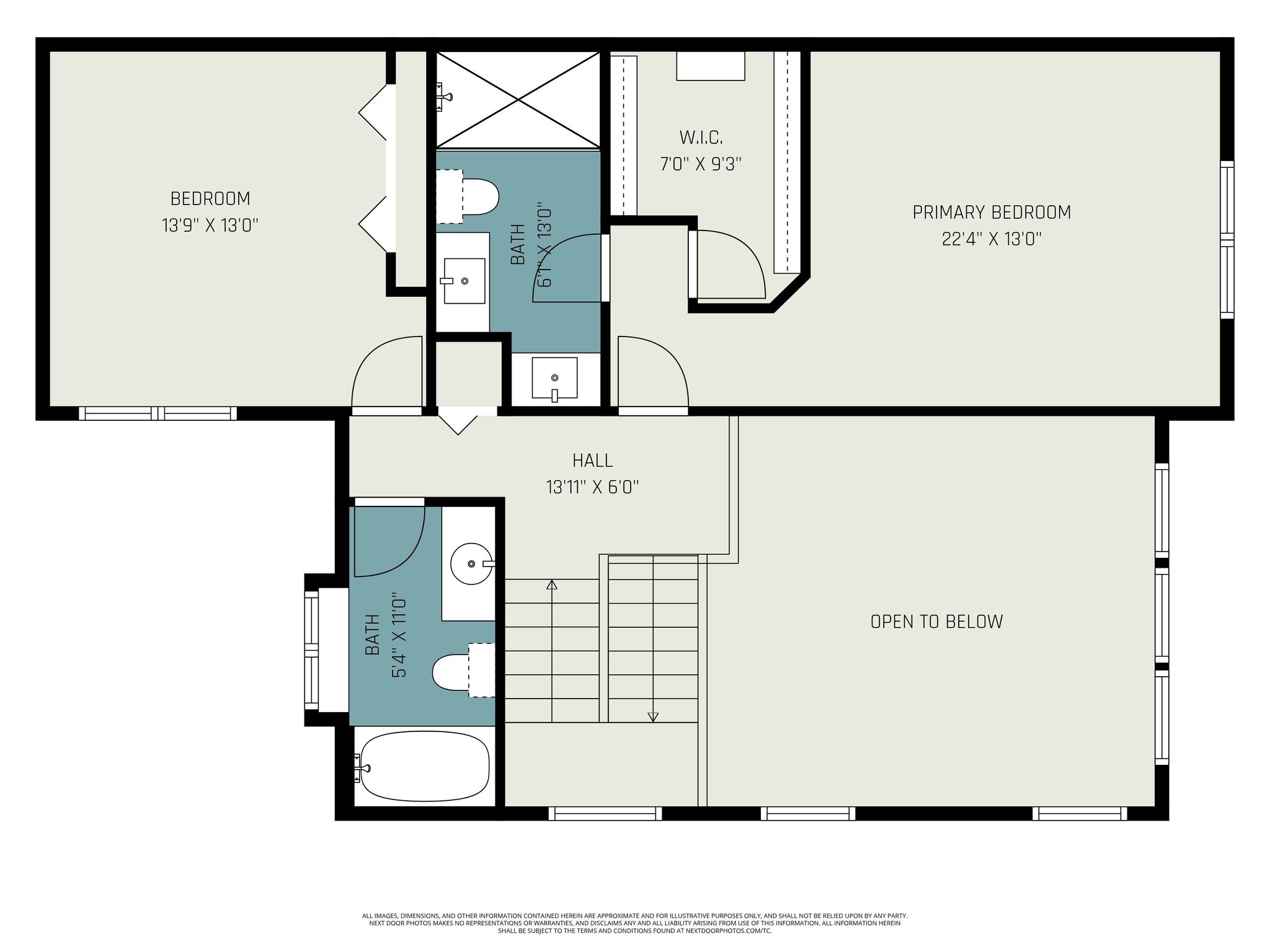 Second level floor plan
