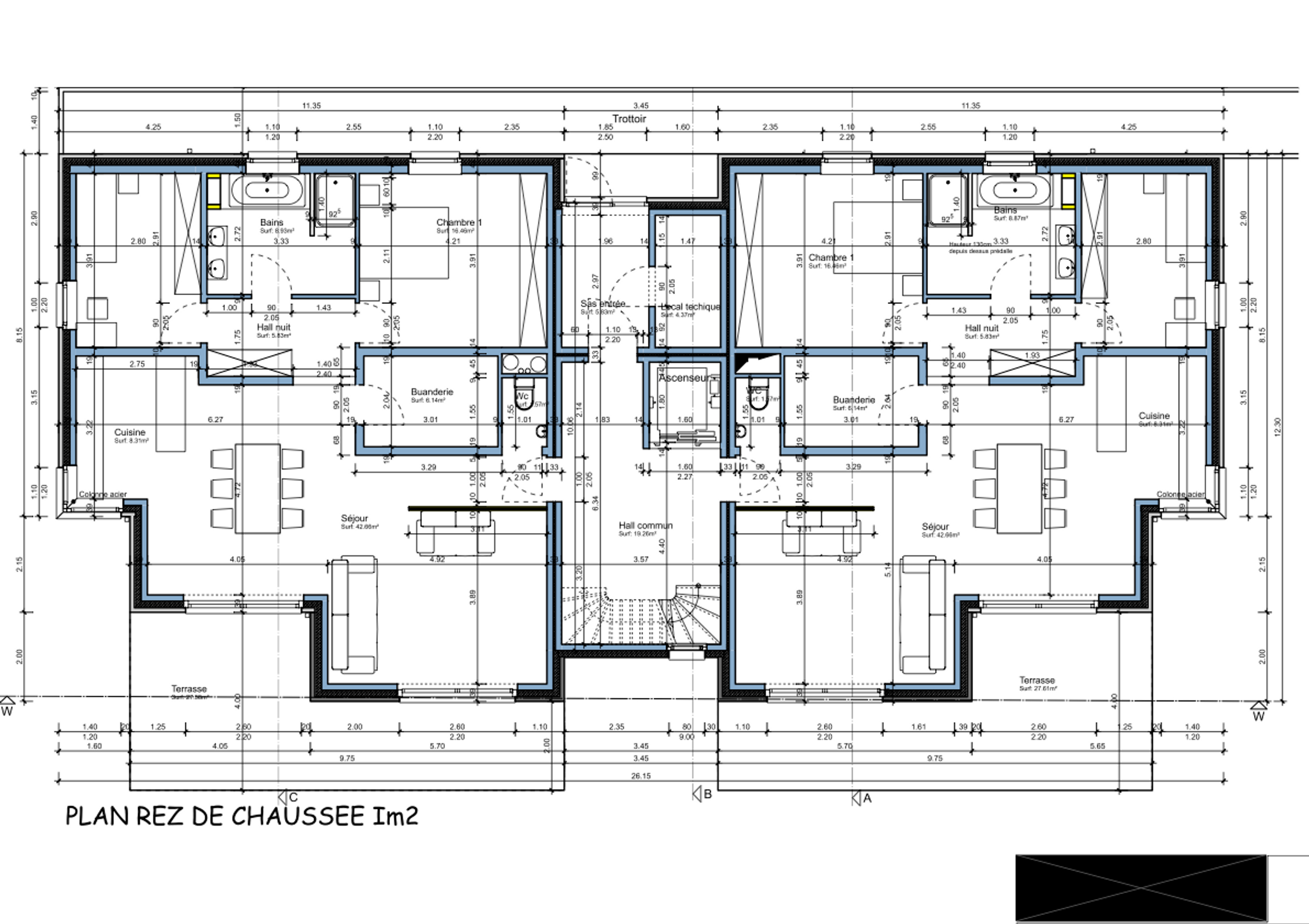 Plan rez-de-chaussée 
