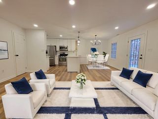 Virtually Staged Living & Dining Room