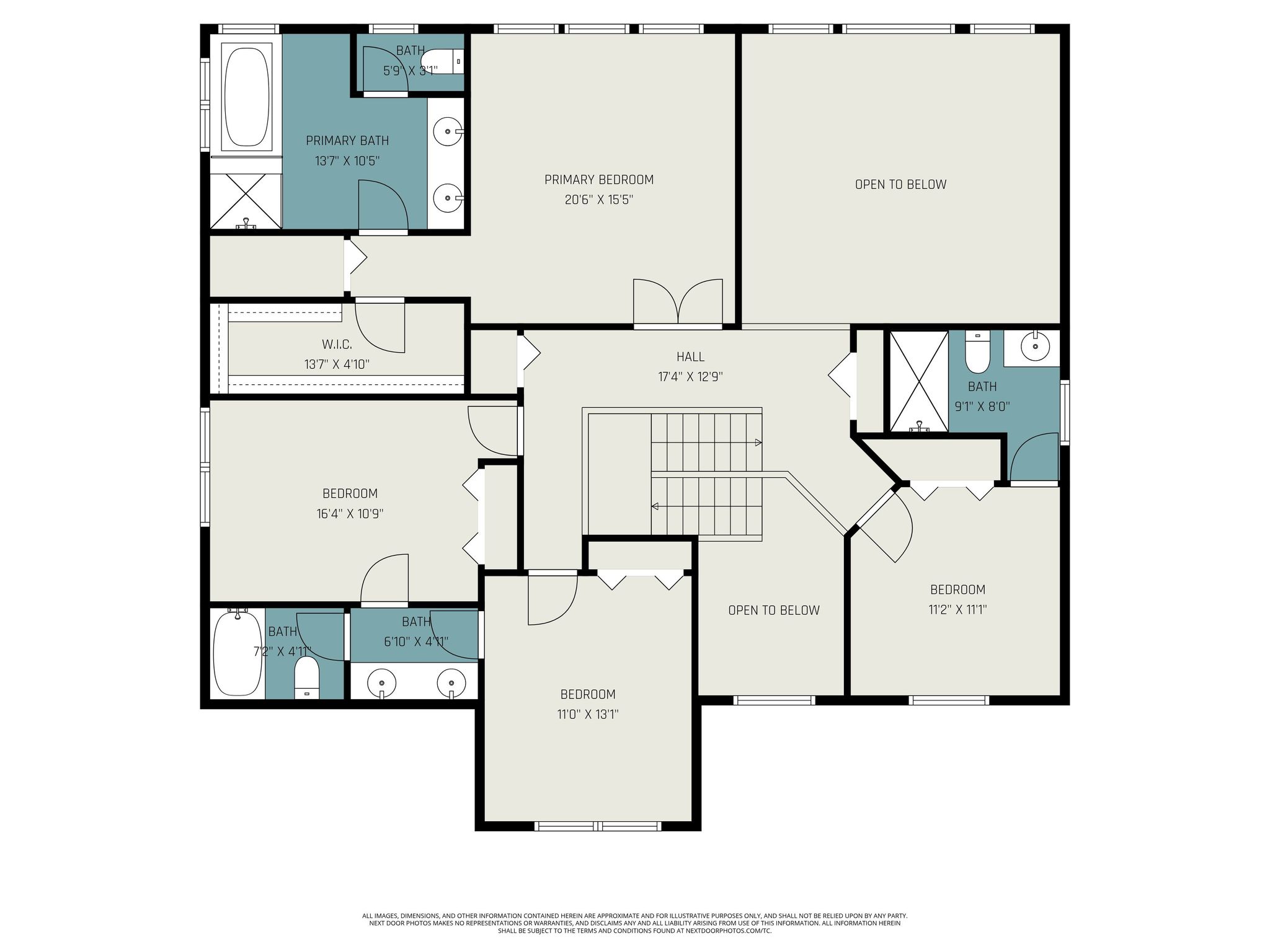 Second level floor plan