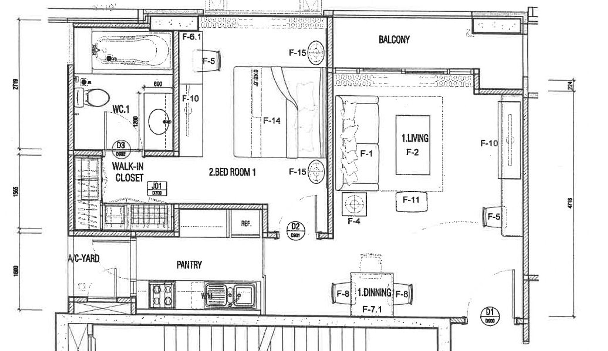 1Bedroom 58sqm