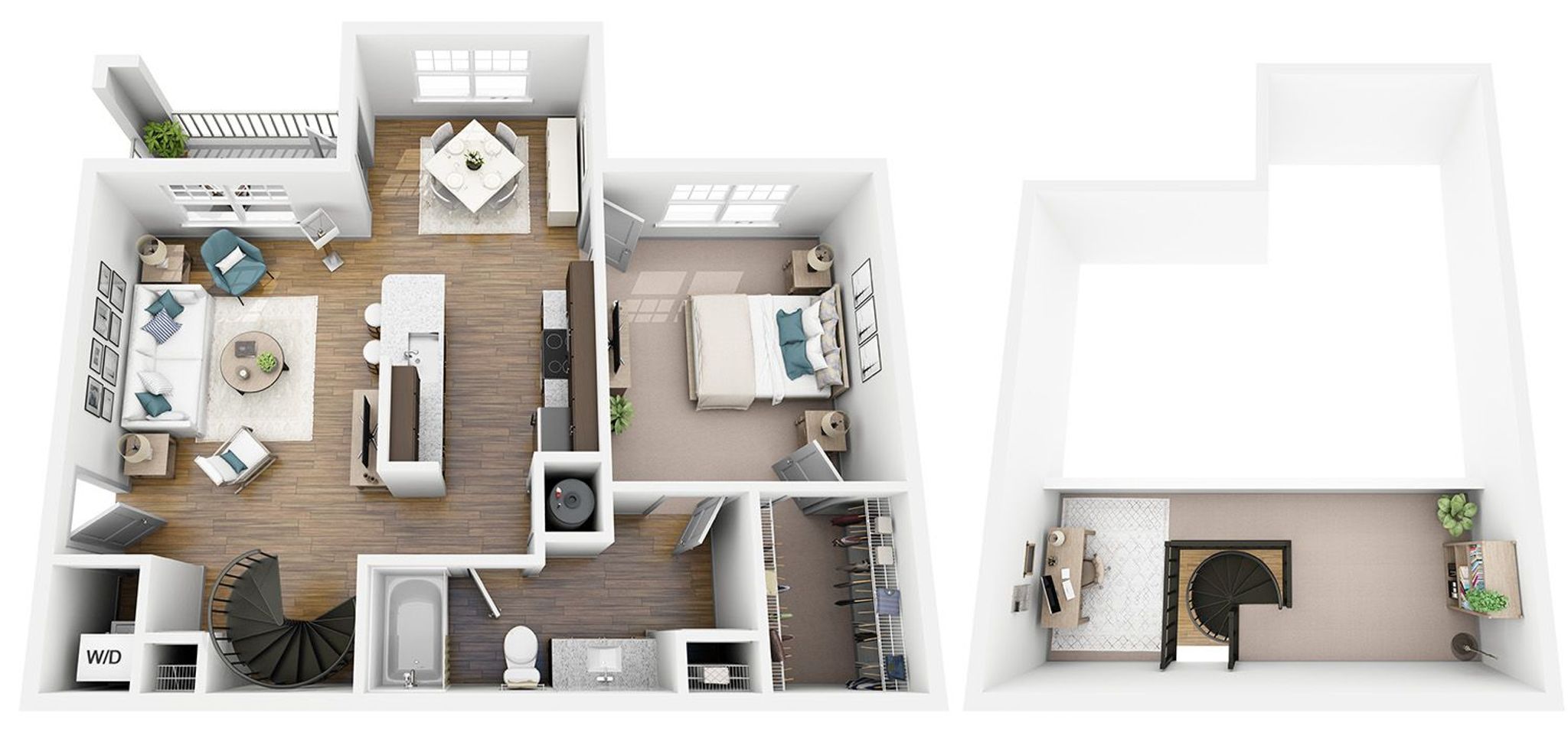 1 Bed, 1 Bath w/ Loft (A2)