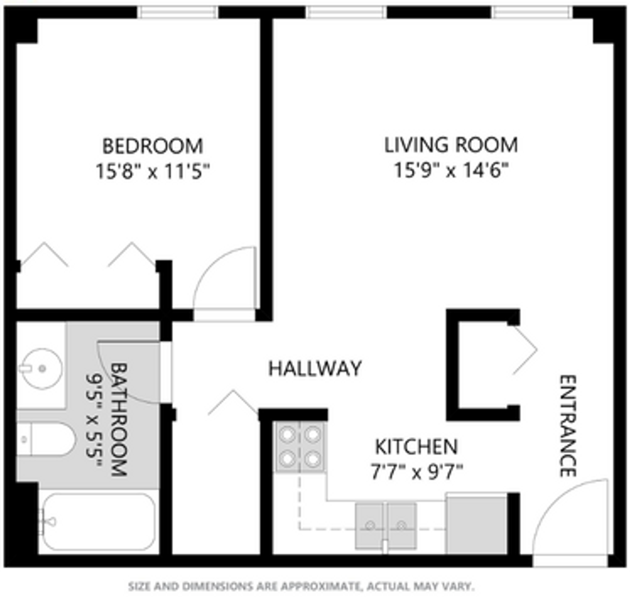 1 Bedroom Floorplan