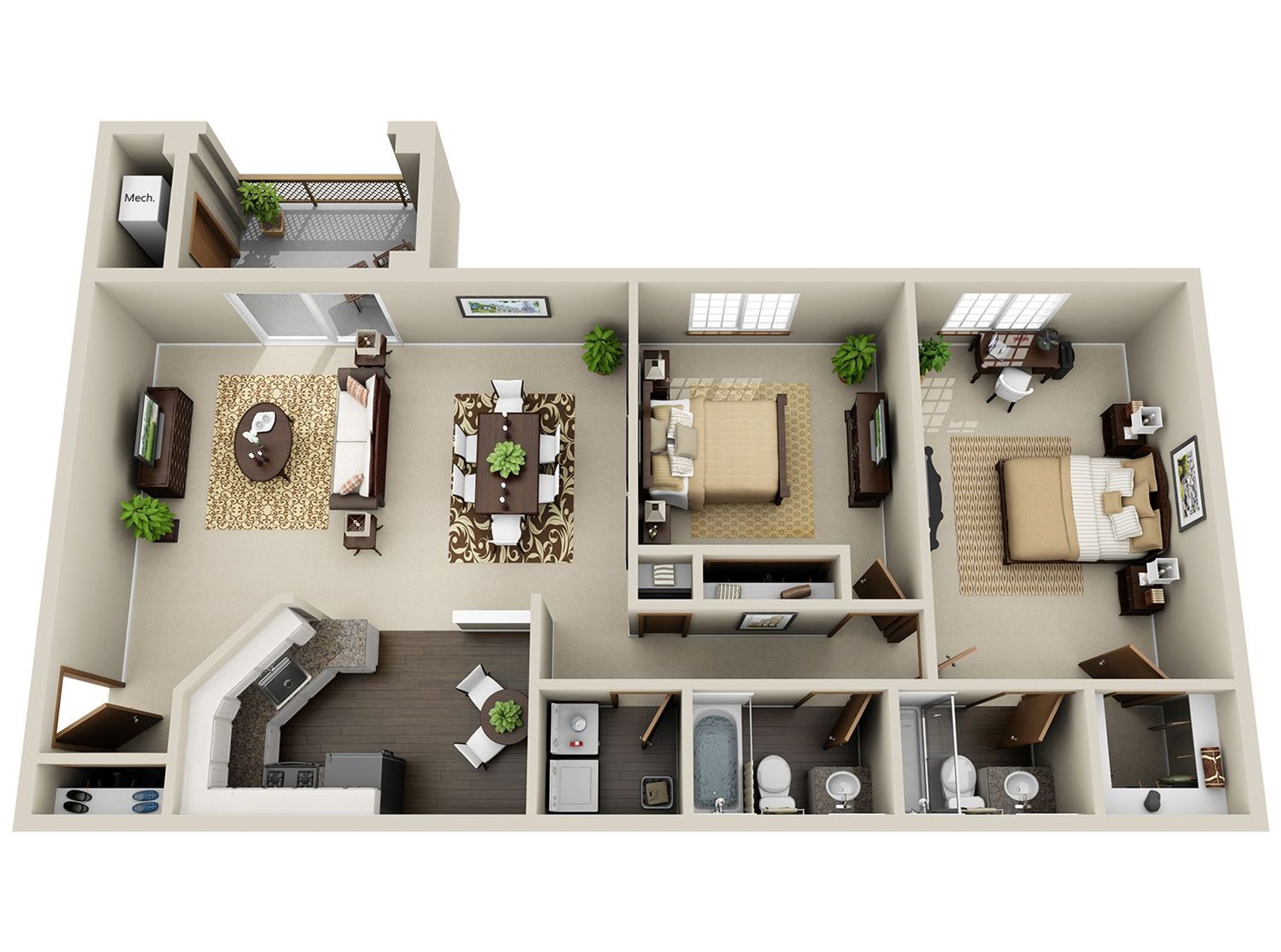 2 Bedroom, 2 Bath -Tarrendon