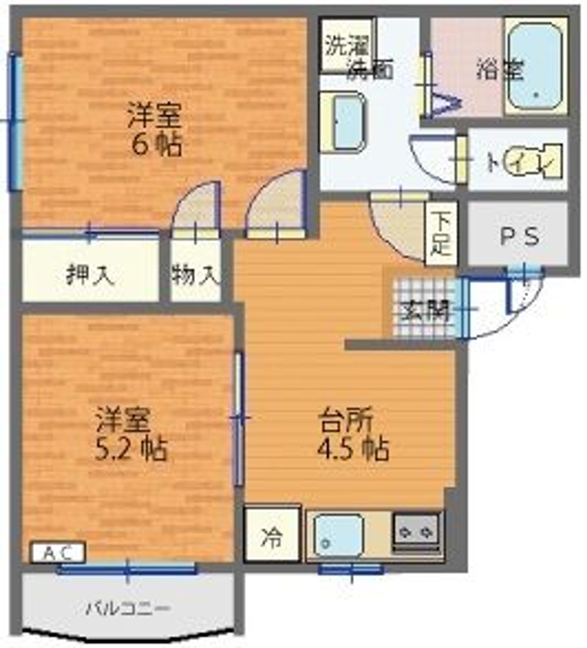 サンパレス広川　　　401号室