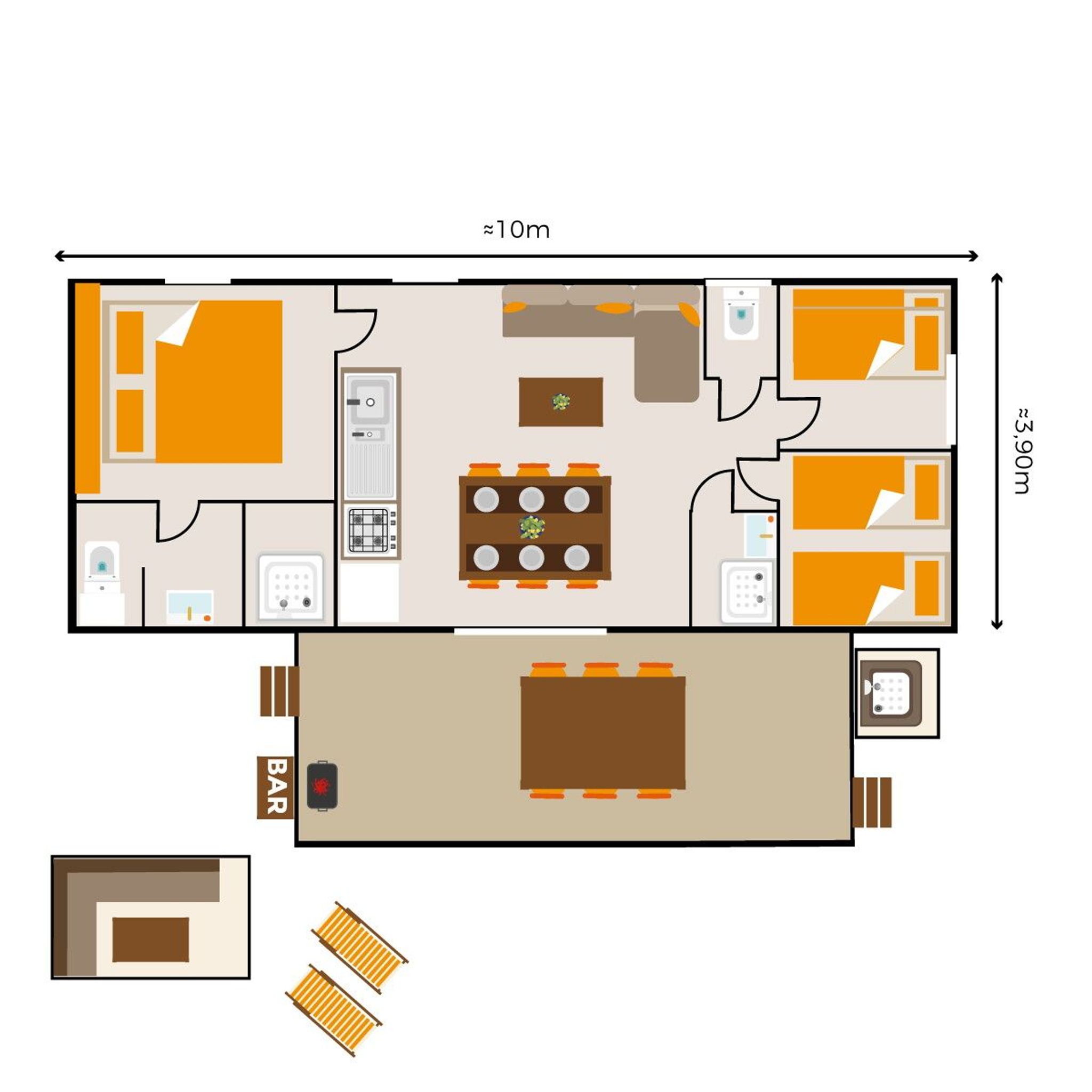 Modèle KEYWEST _ plan-lodge-premium-6p