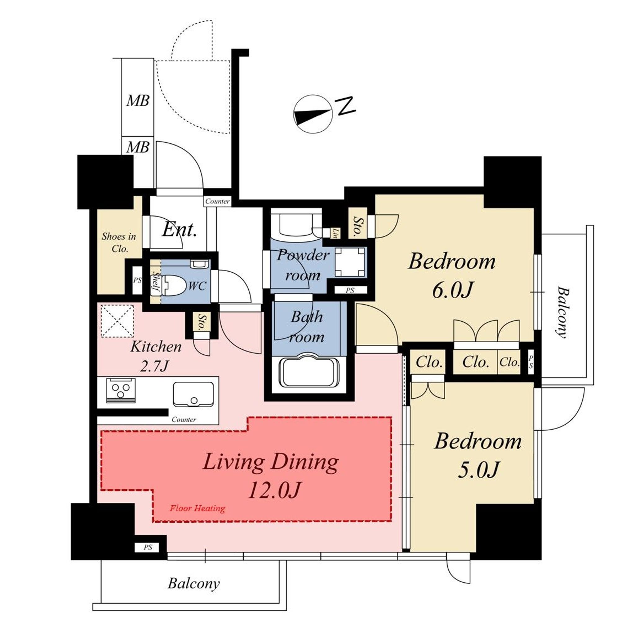 間取図_東京ベイシティタワー