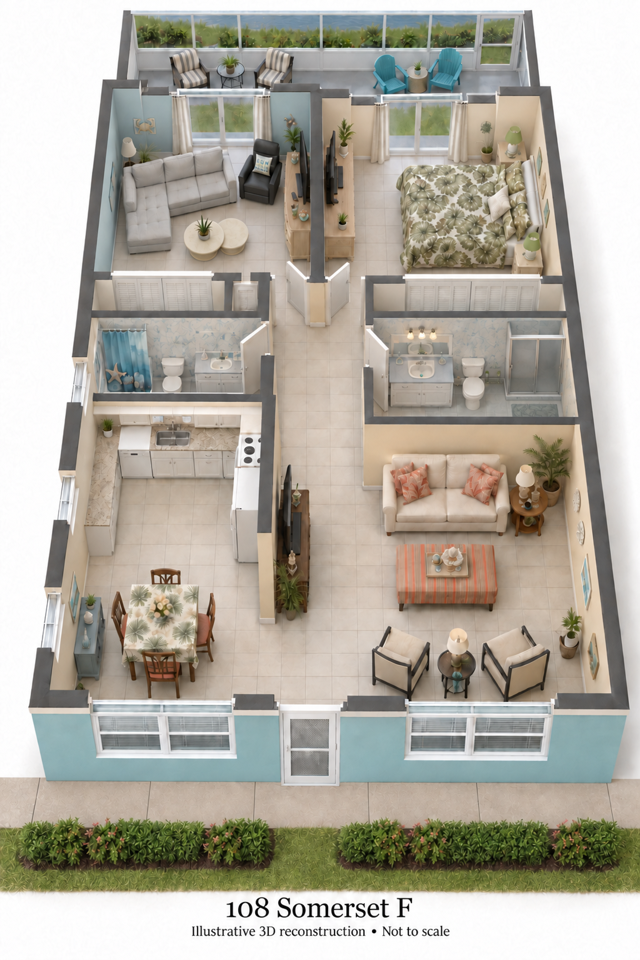108 Somerset F Dollhouse not to scale