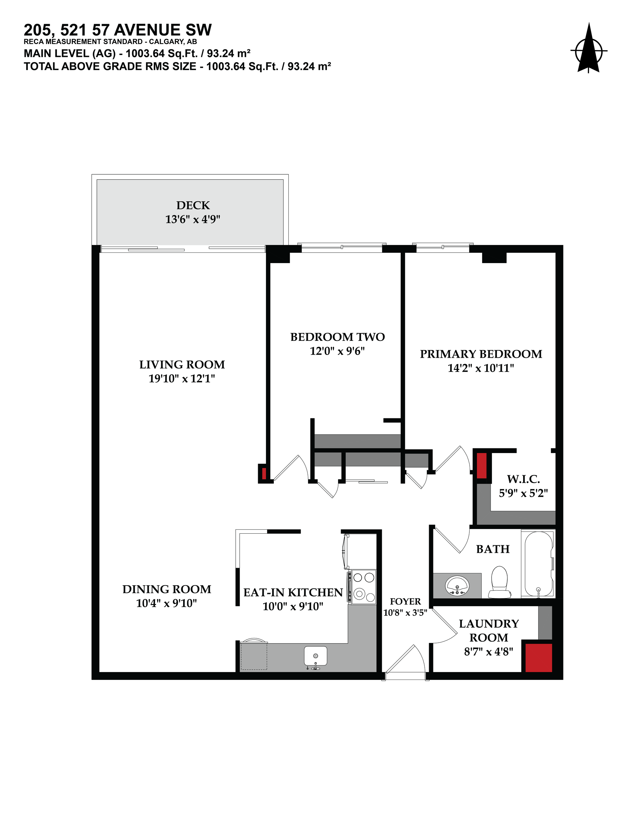 205, 521 57 Avenue SW - Floor Plan