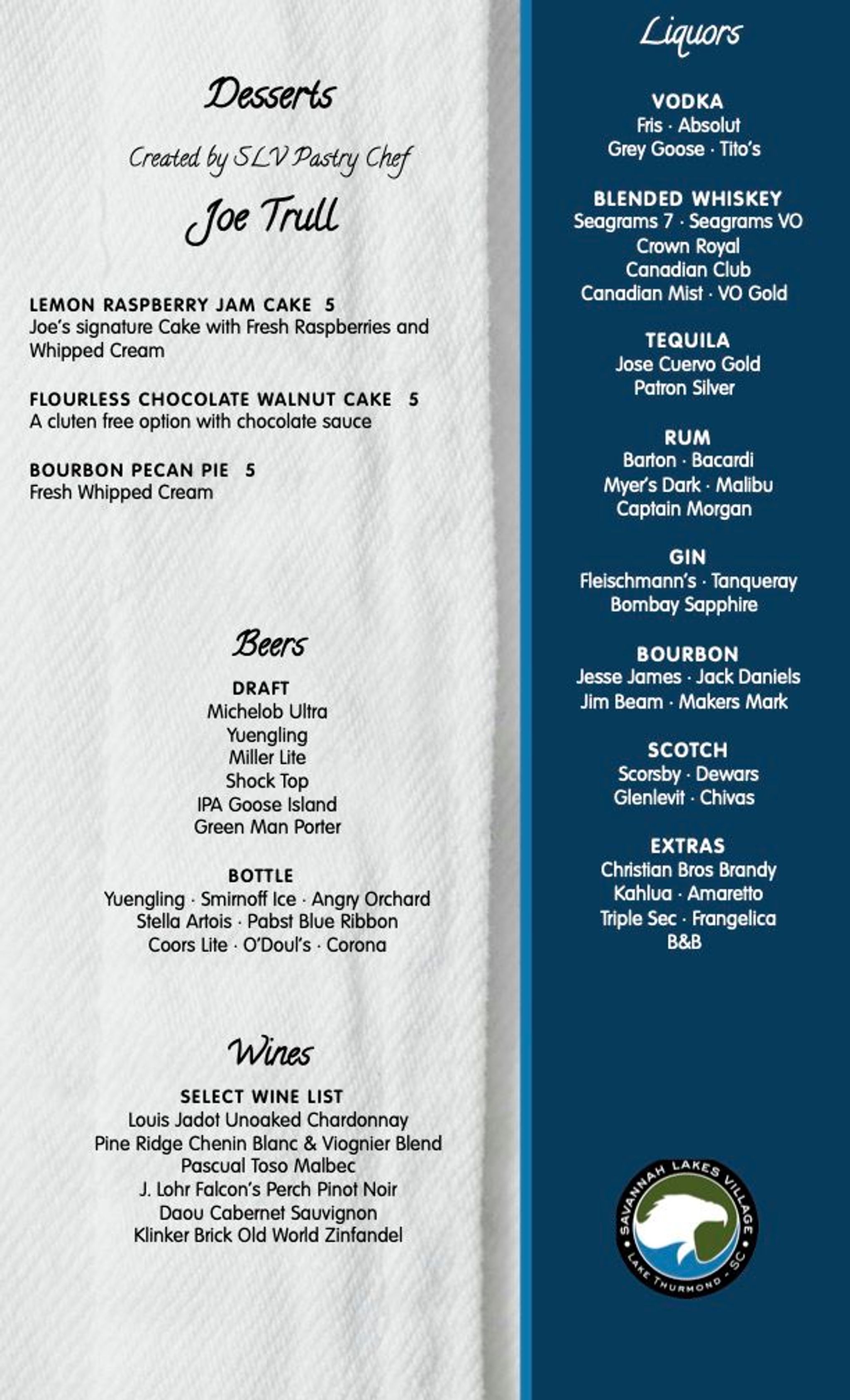 Dinner Menu