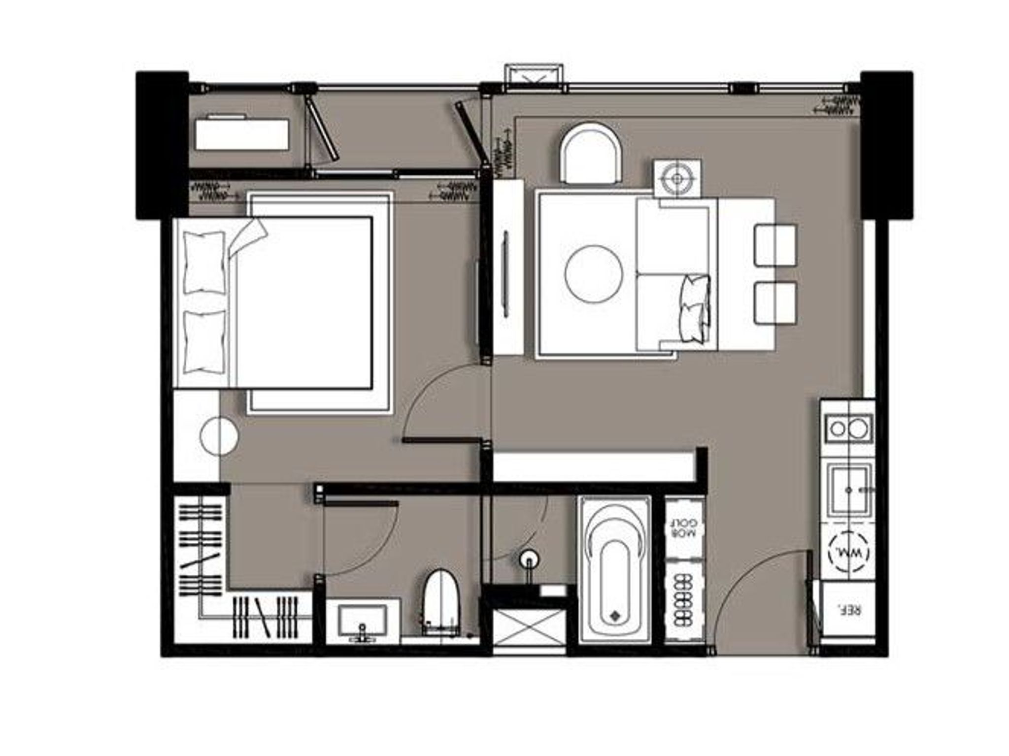 1Bedroom 43.25 sqm Type A-3