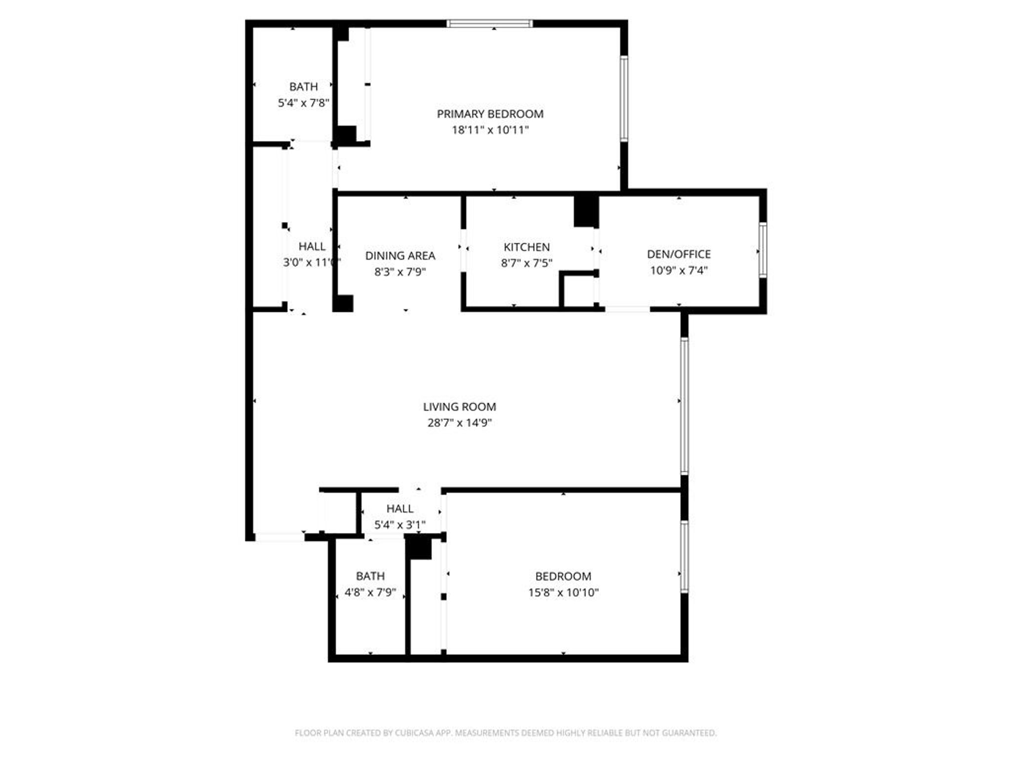 100 E Harts 5DE cubi floor plan with dimension