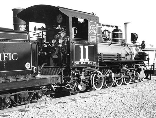 PARADISE AND PACIFIC RAILROAD/TRAINS AND ROLLING STOCK