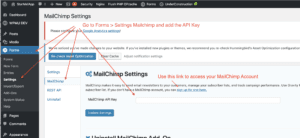 Add MailChimp API Key
